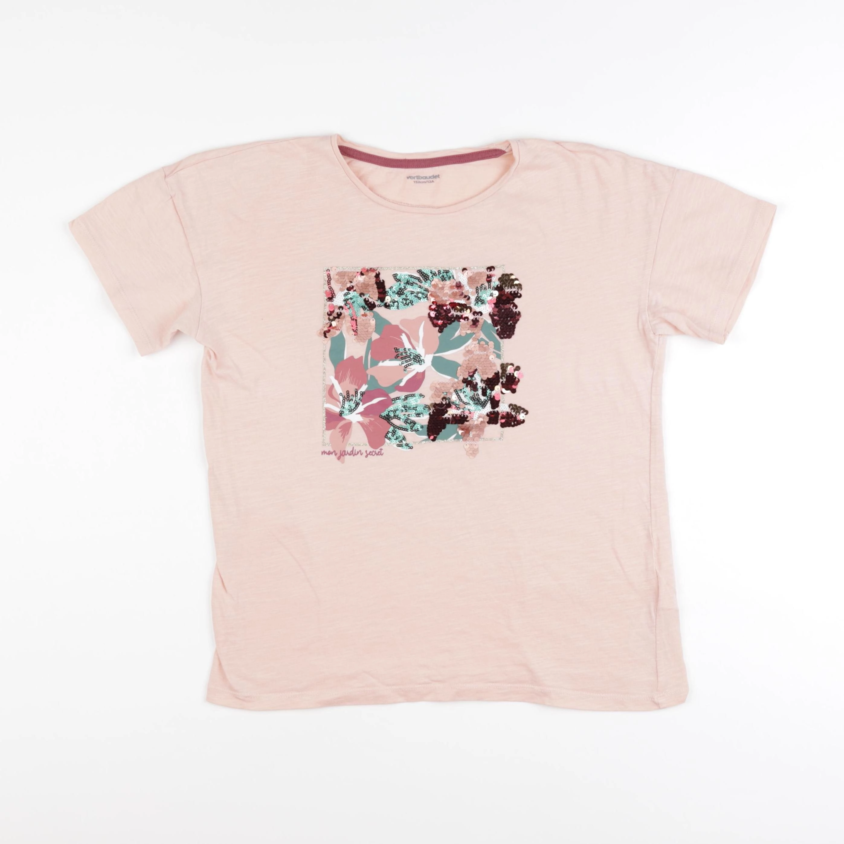 Vertbaudet - tee-shirt rose - 12 ans