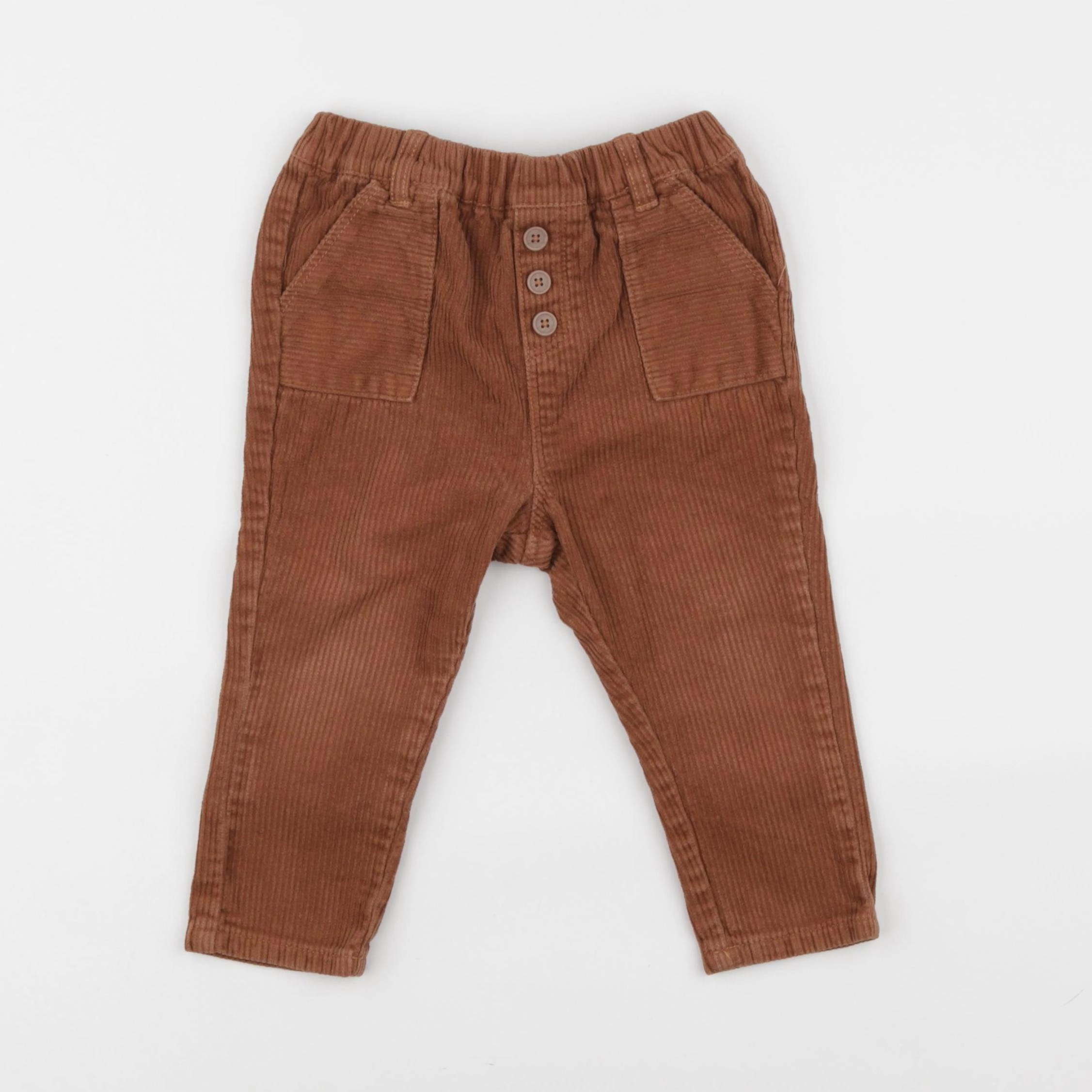 Vertbaudet - pantalon marron - 18 mois