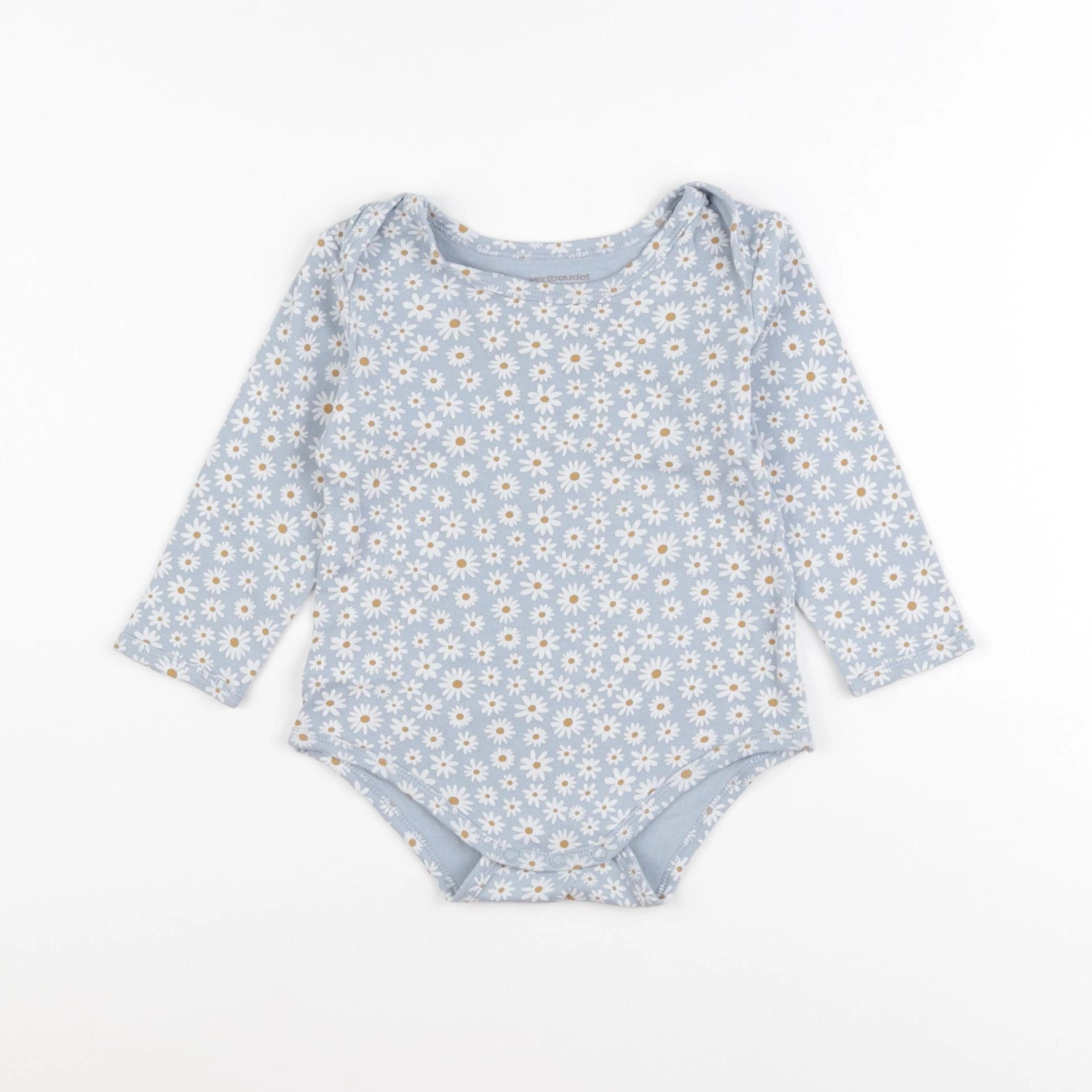Vertbaudet - body bleu, blanc - 24 mois