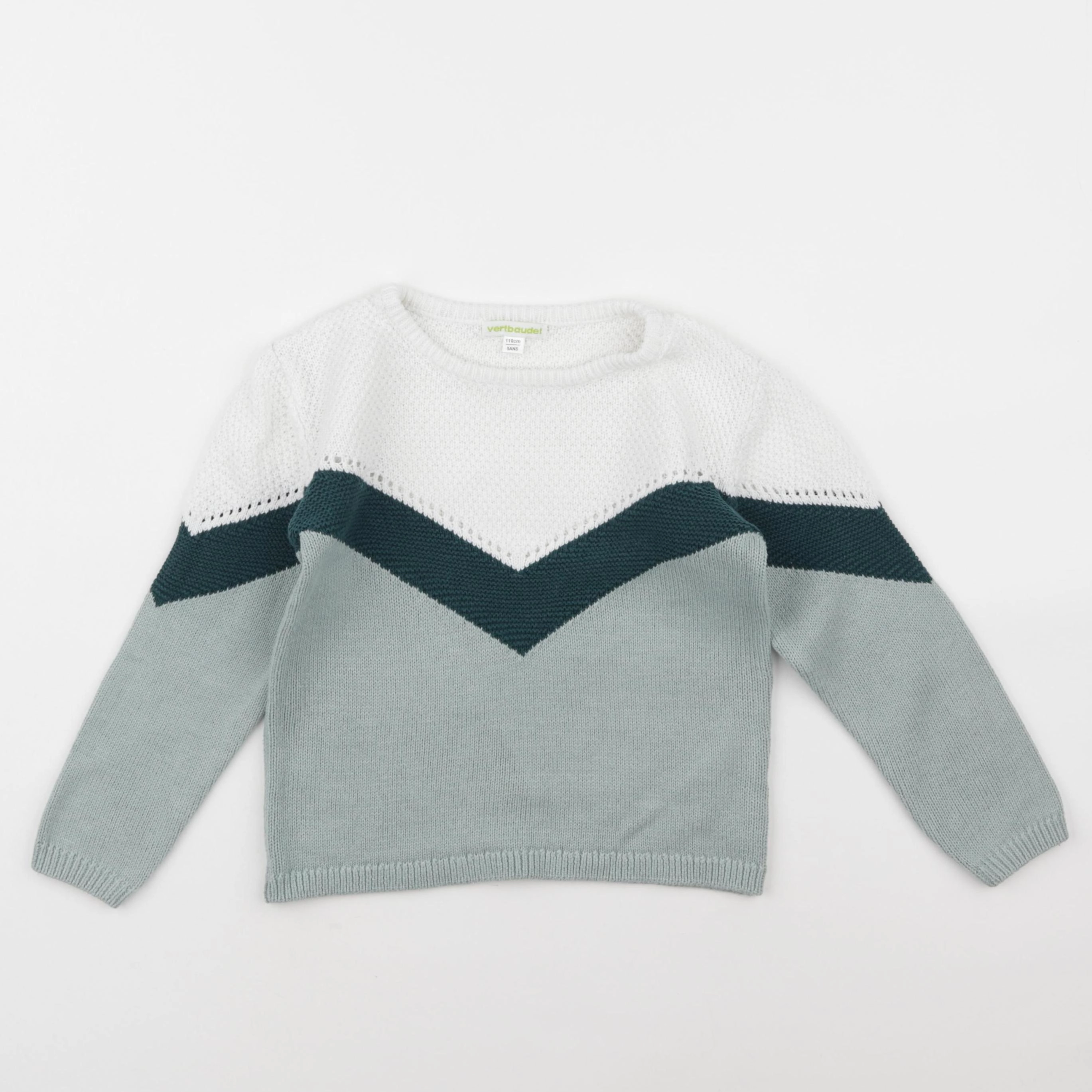 Vertbaudet - pull vert - 5 ans