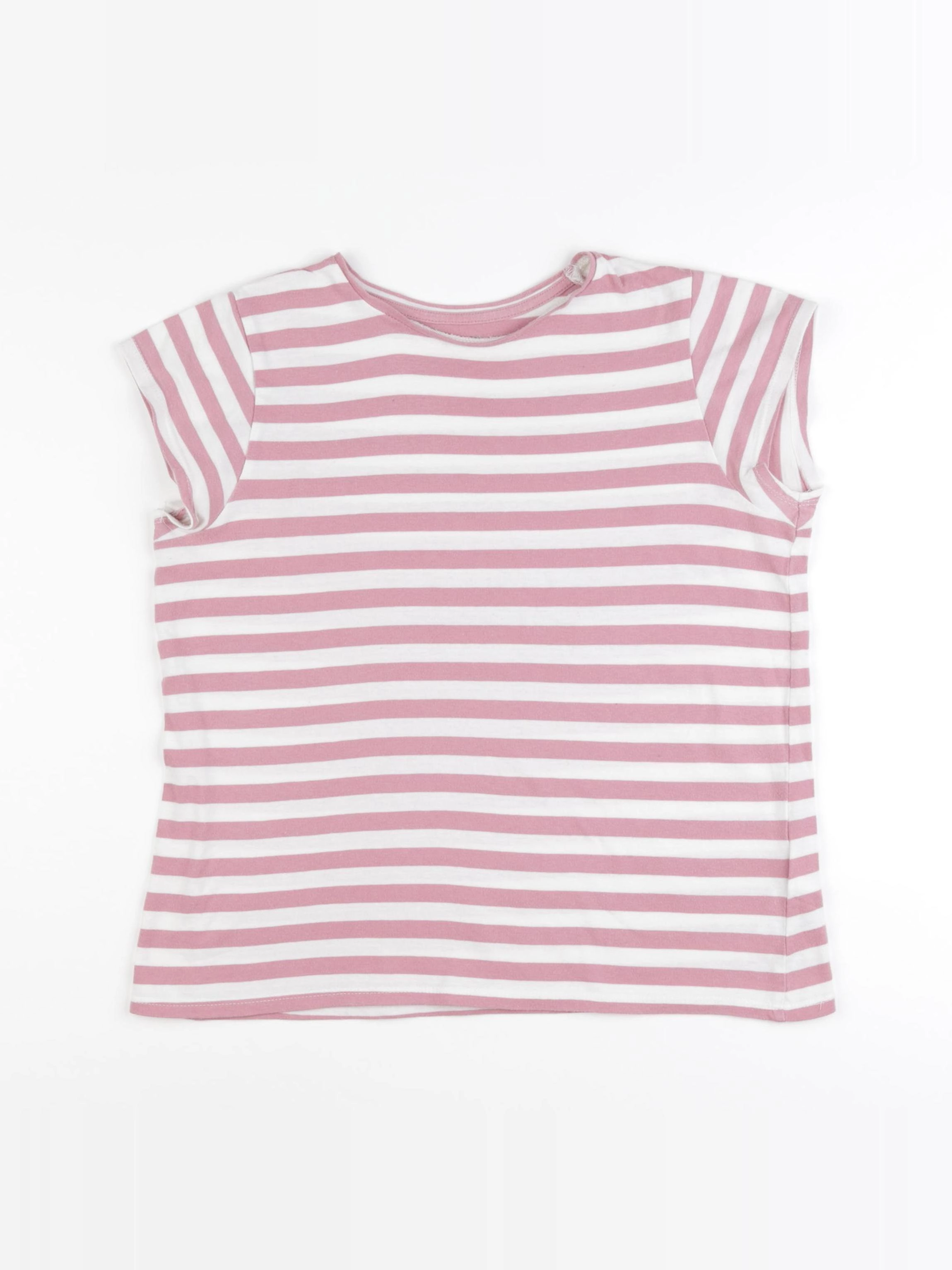 Vertbaudet - tee-shirt blanc, rose - 12 ans