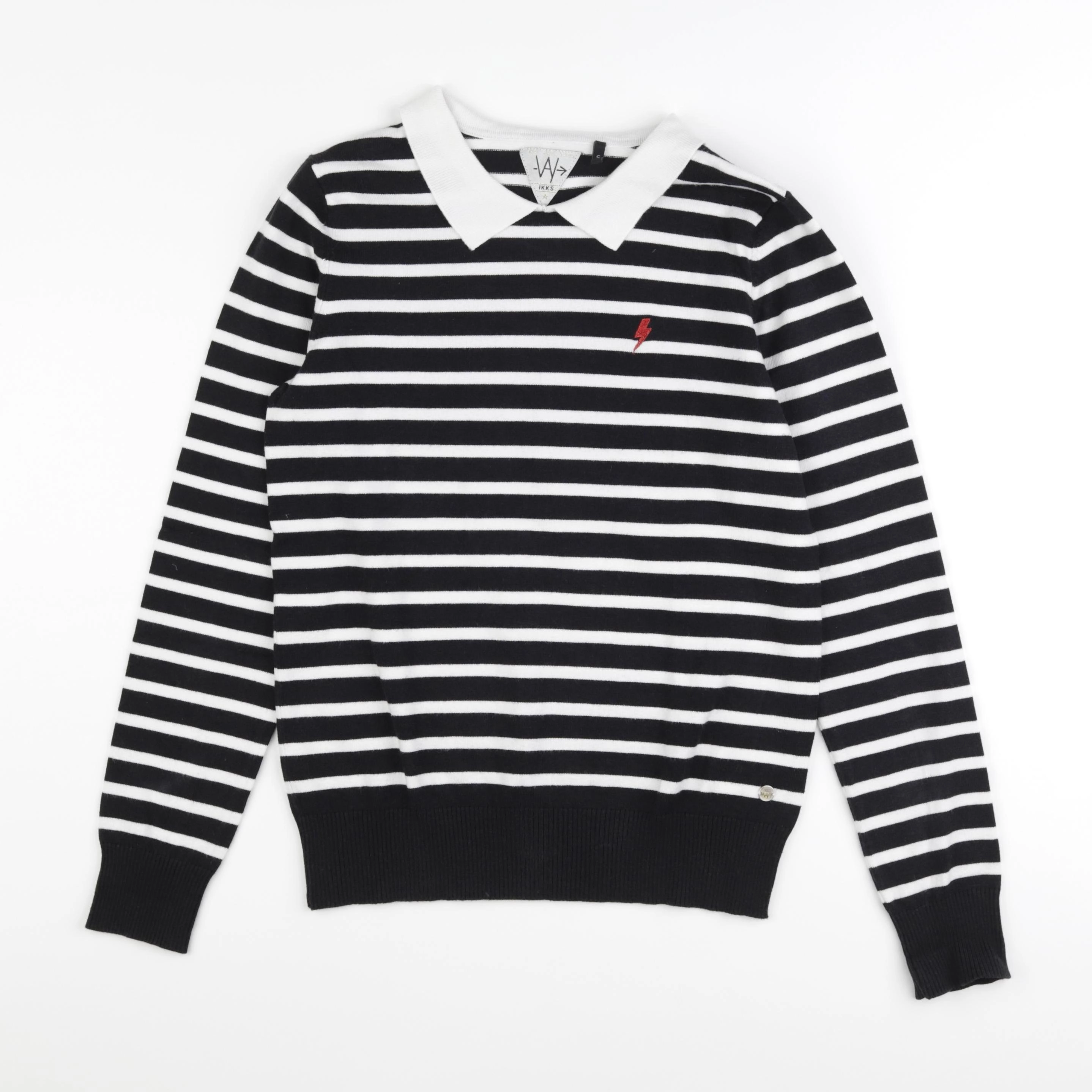 IKKS - pull blanc, noir - 14 ans