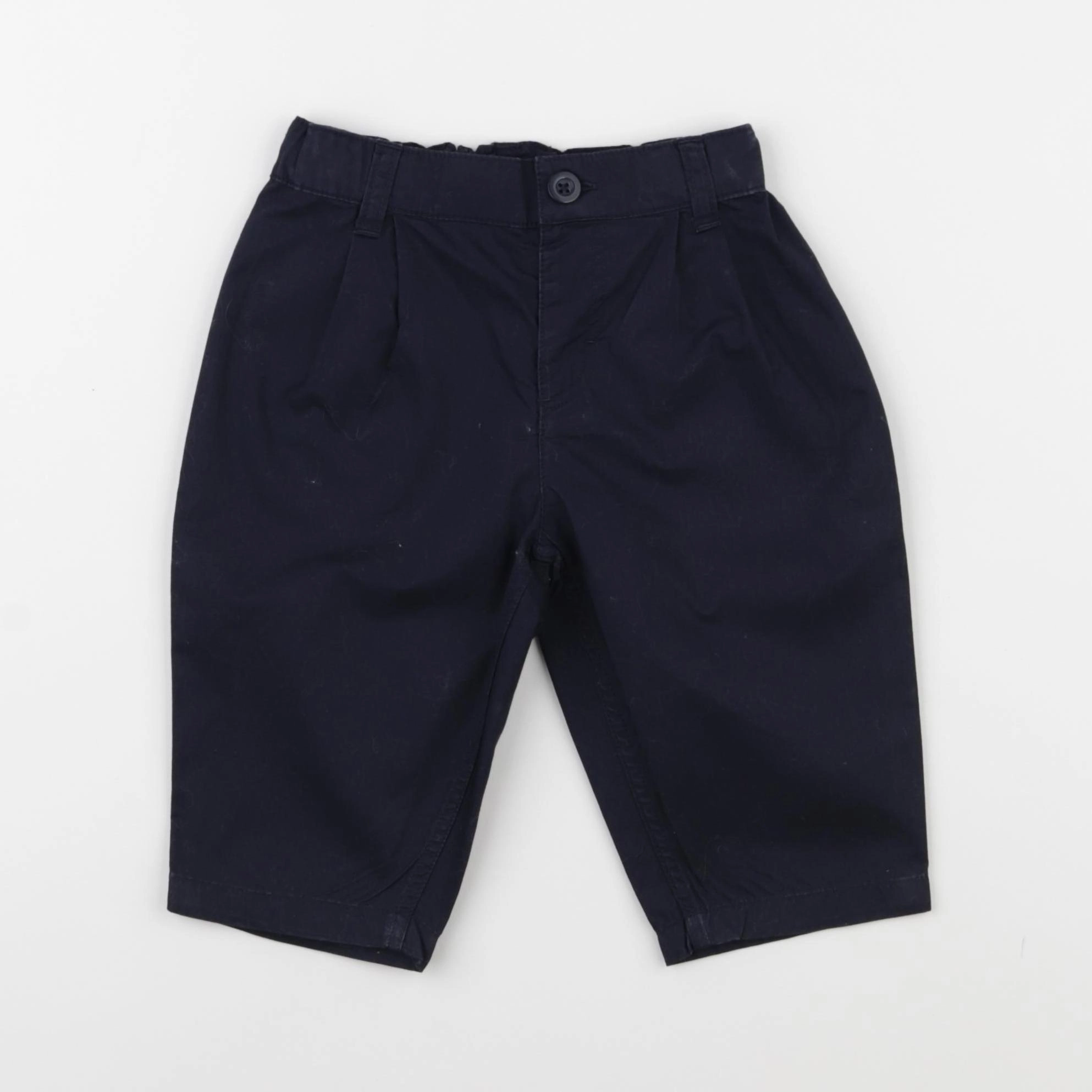 Petit Bateau - pantalon bleu - 12 mois