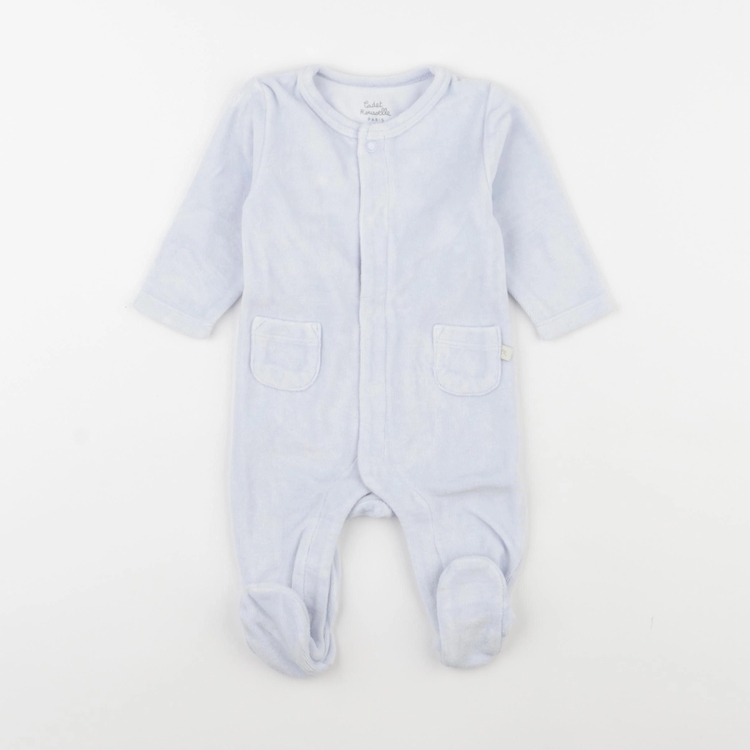 Cadet Rousselle - pyjama velours bleu - 3 mois