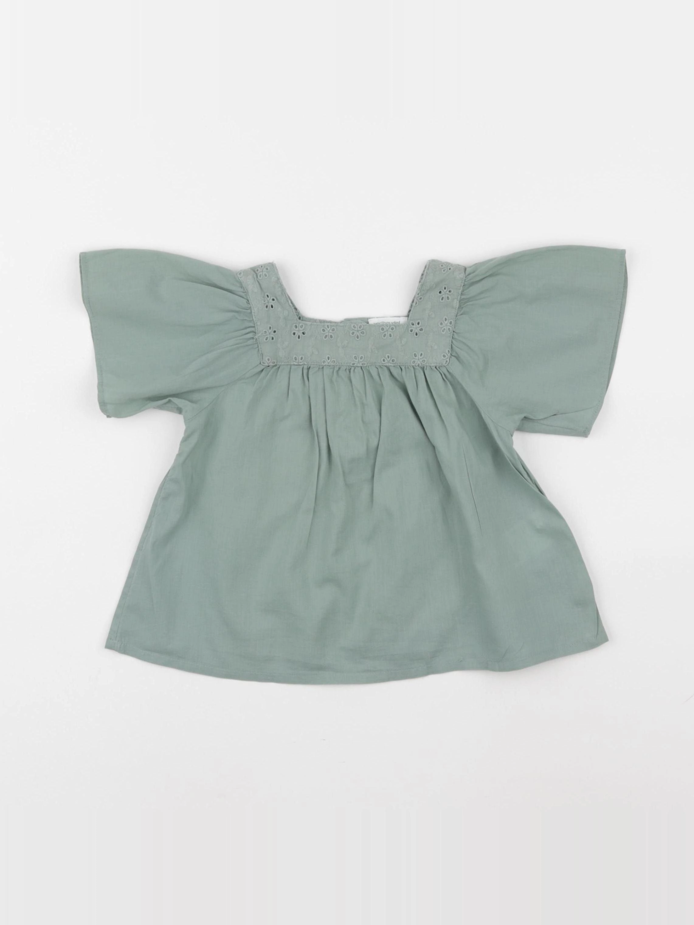 Vertbaudet - blouse vert - 18 mois