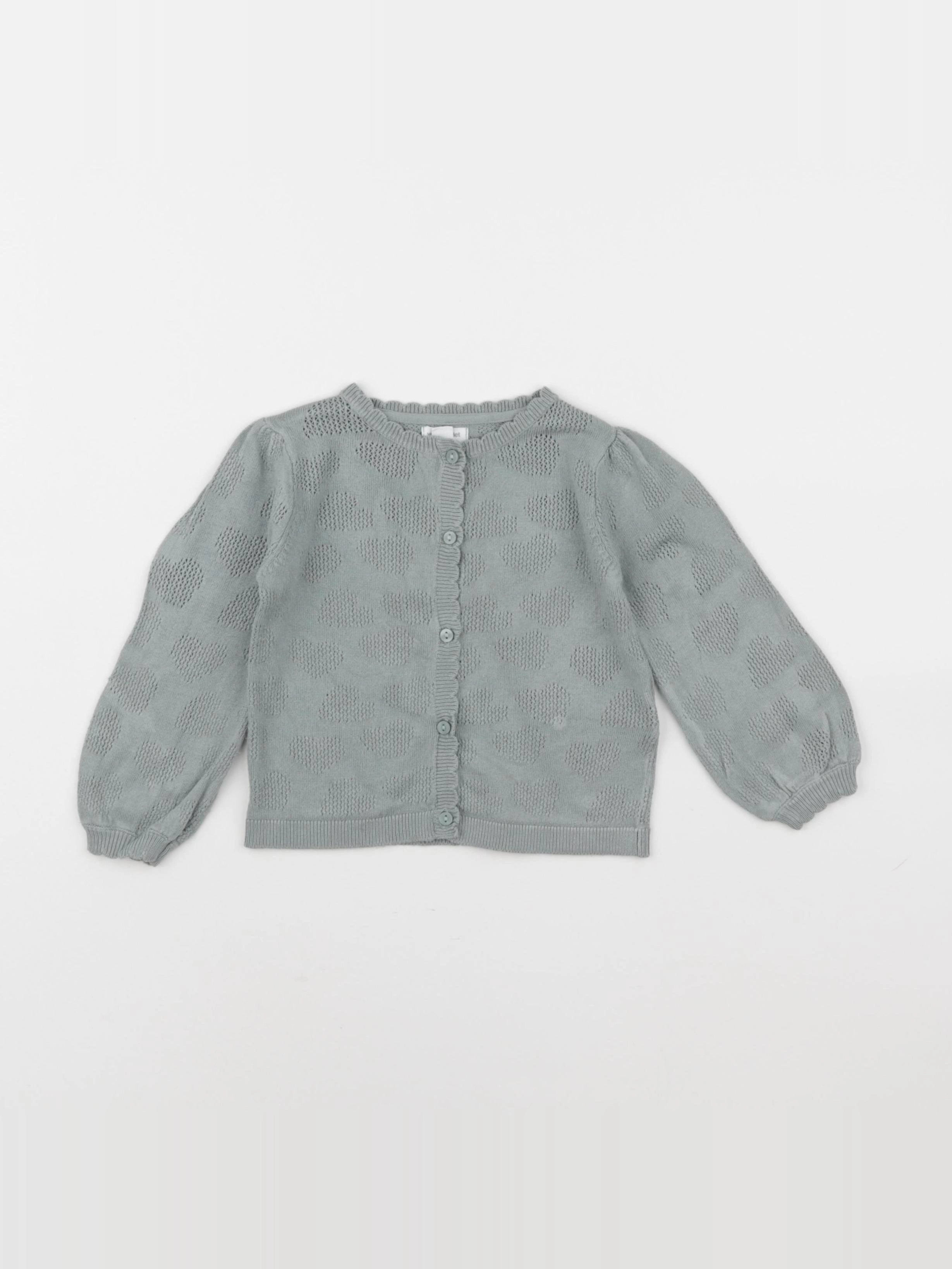 Vertbaudet - gilet vert - 12 mois