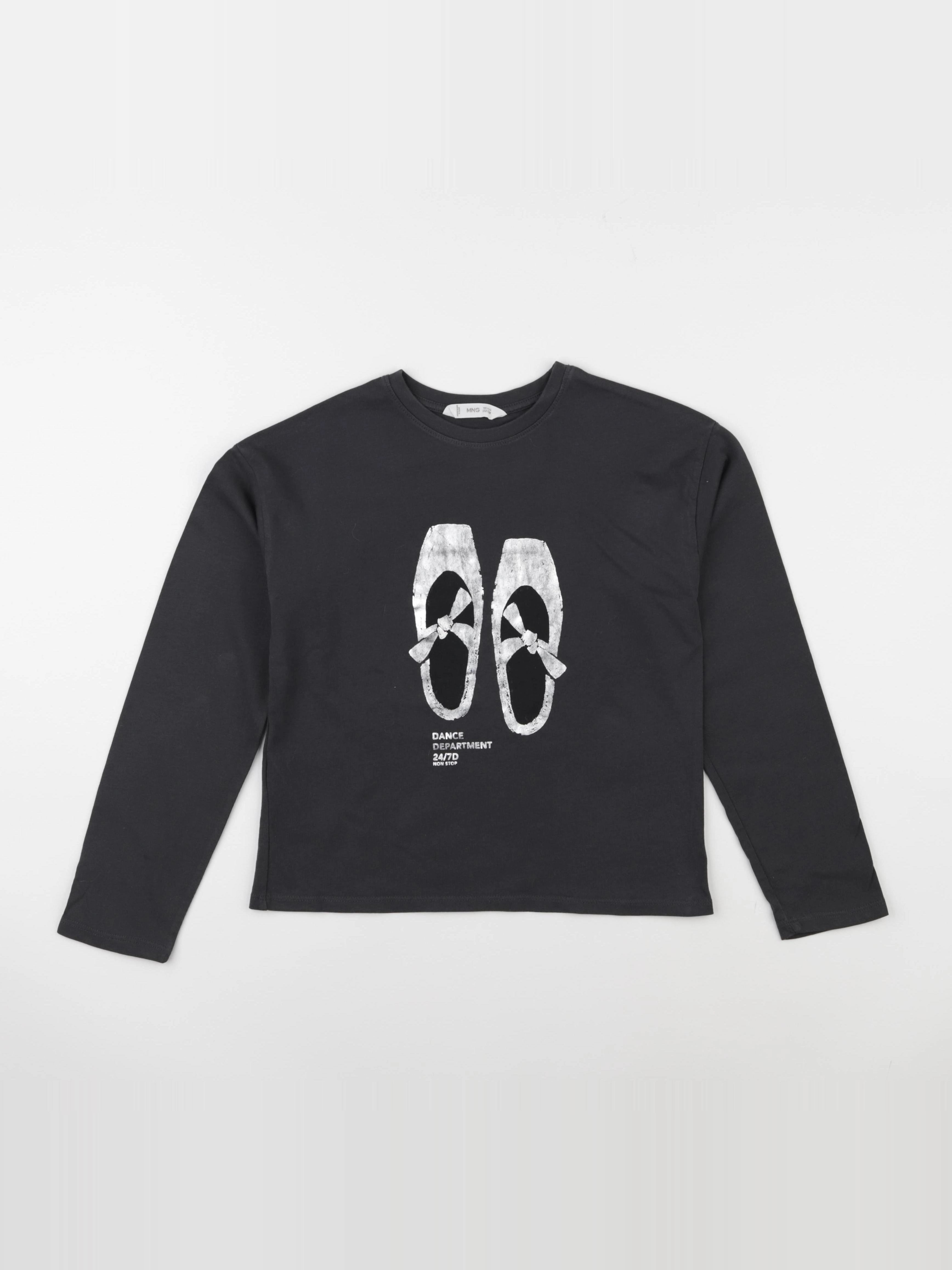 Mango - tee-shirt gris - 11/12 ans