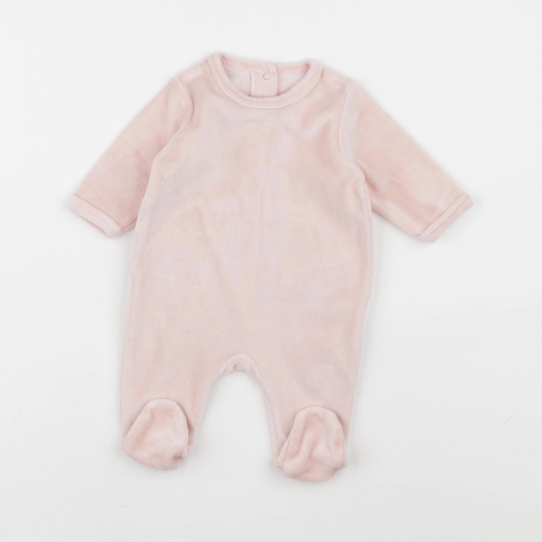 Vertbaudet - pyjama velours rose - 1 mois