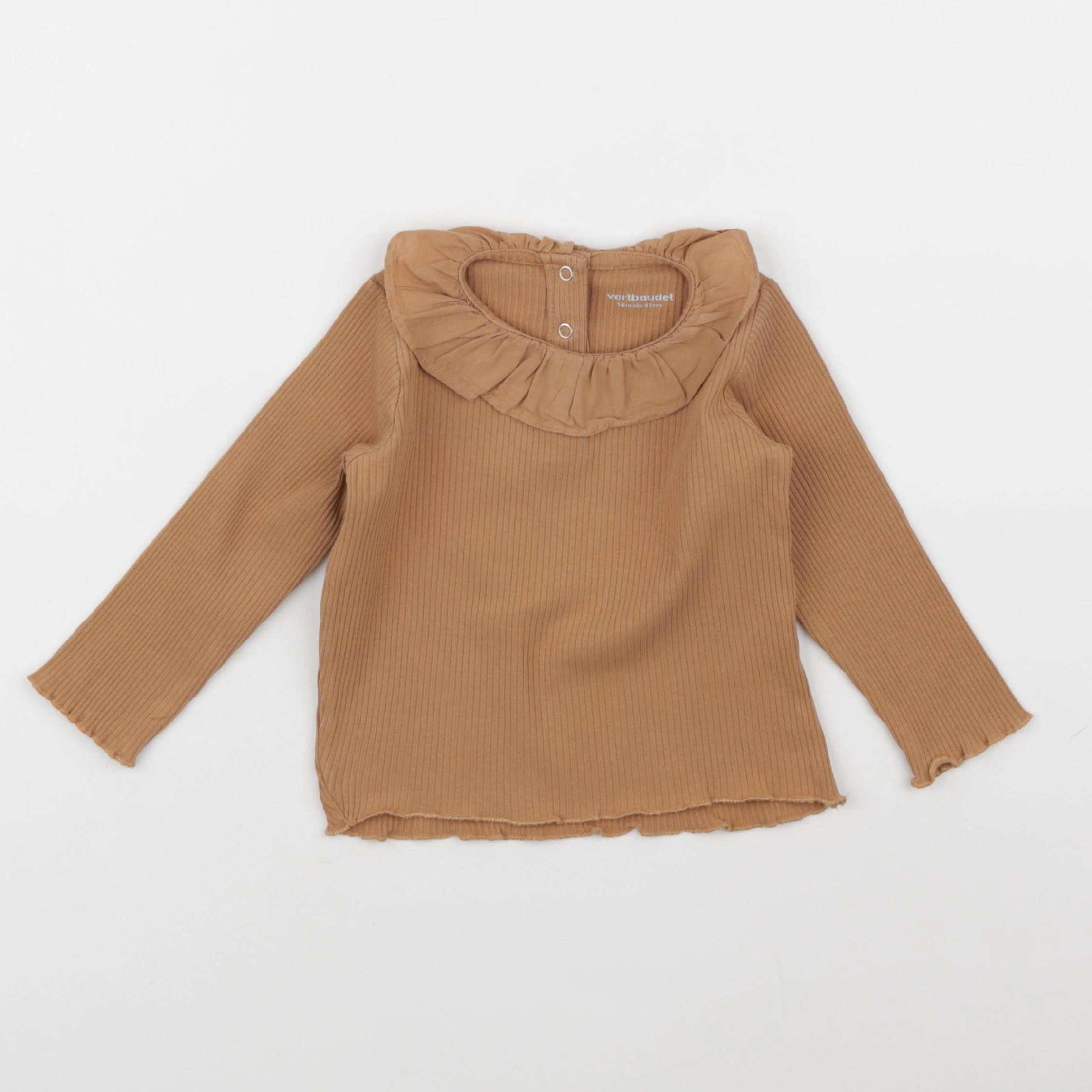 Vertbaudet - tee-shirt marron - 18 mois
