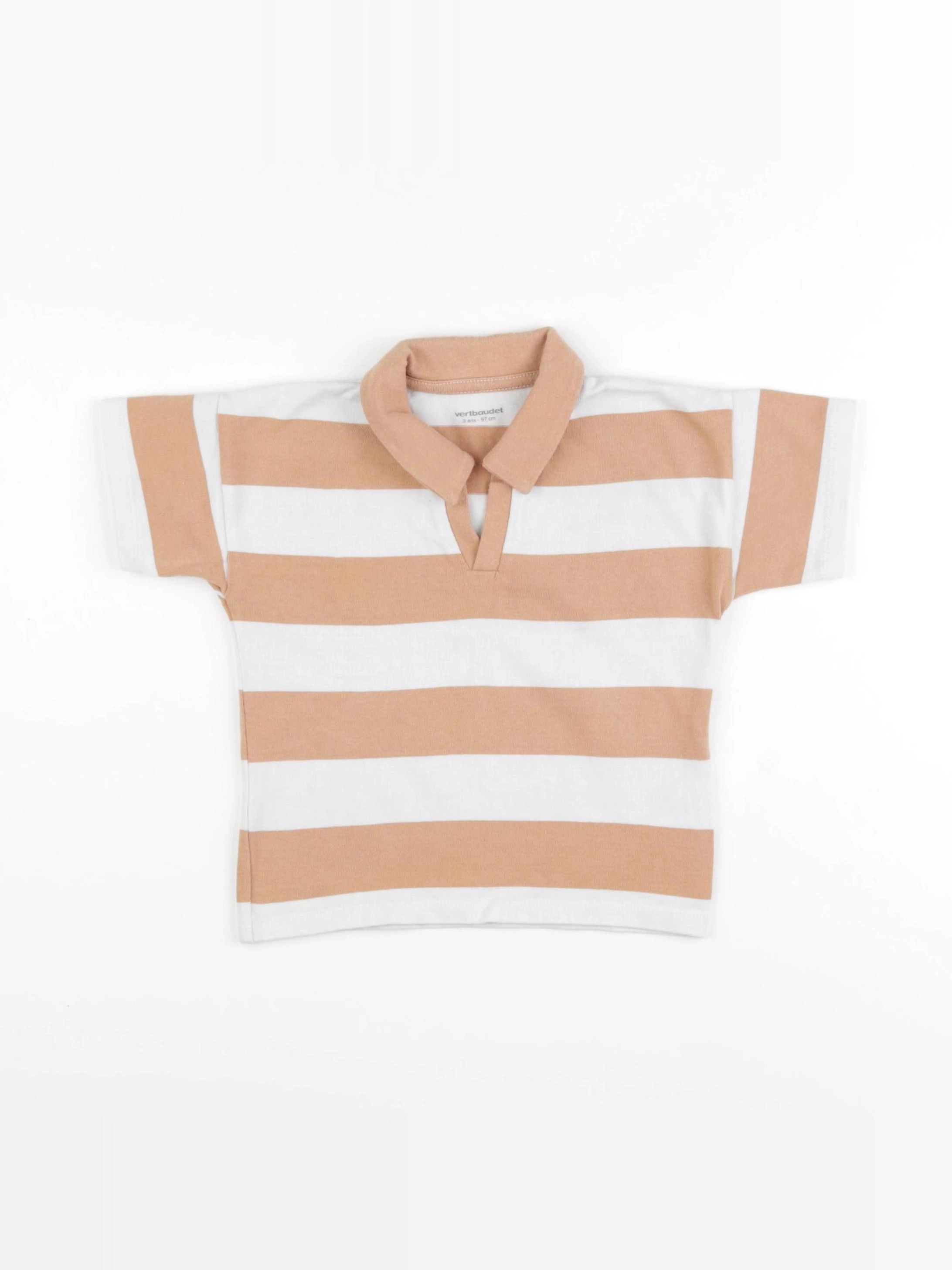 Vertbaudet - polo marron - 3 ans