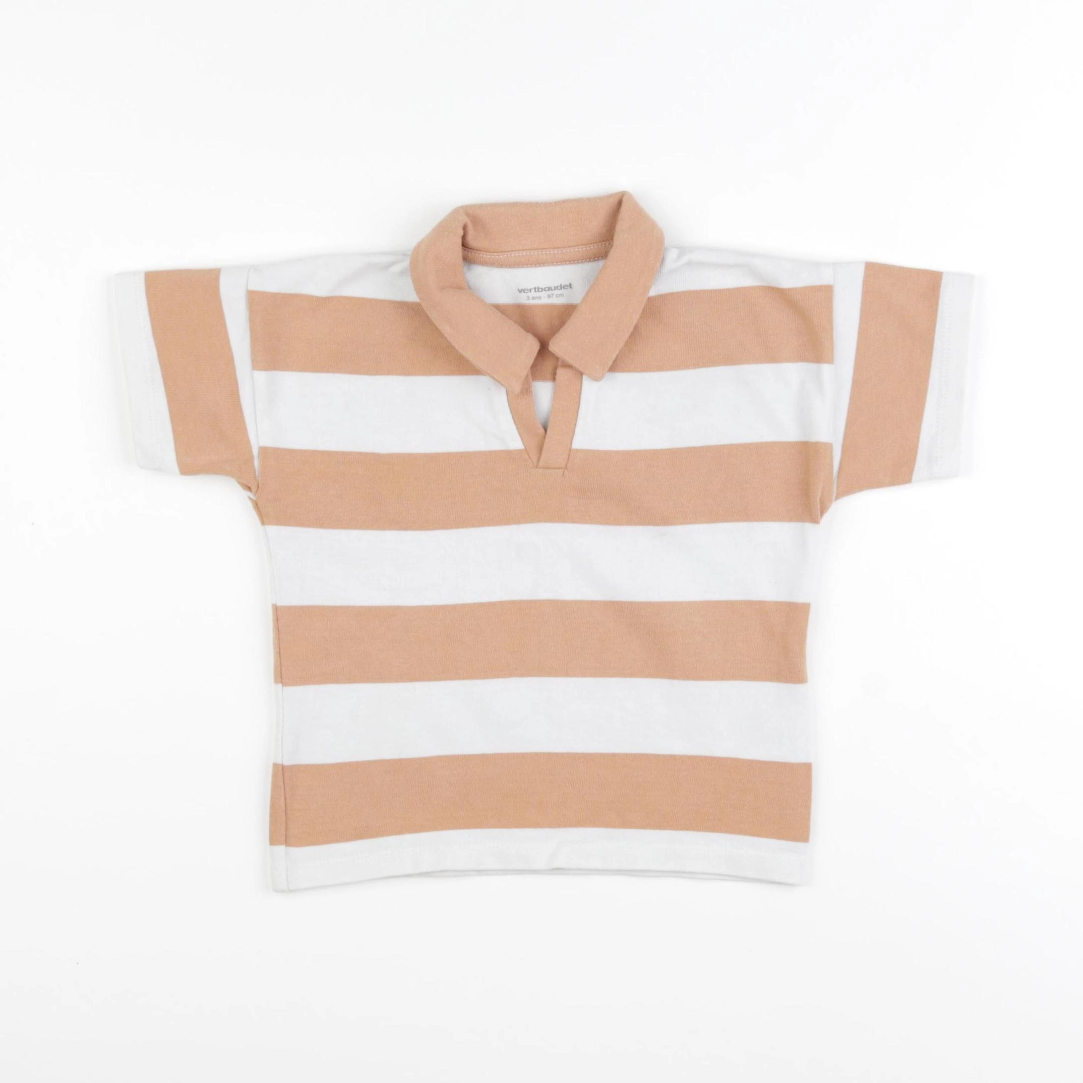 Vertbaudet - polo marron - 3 ans