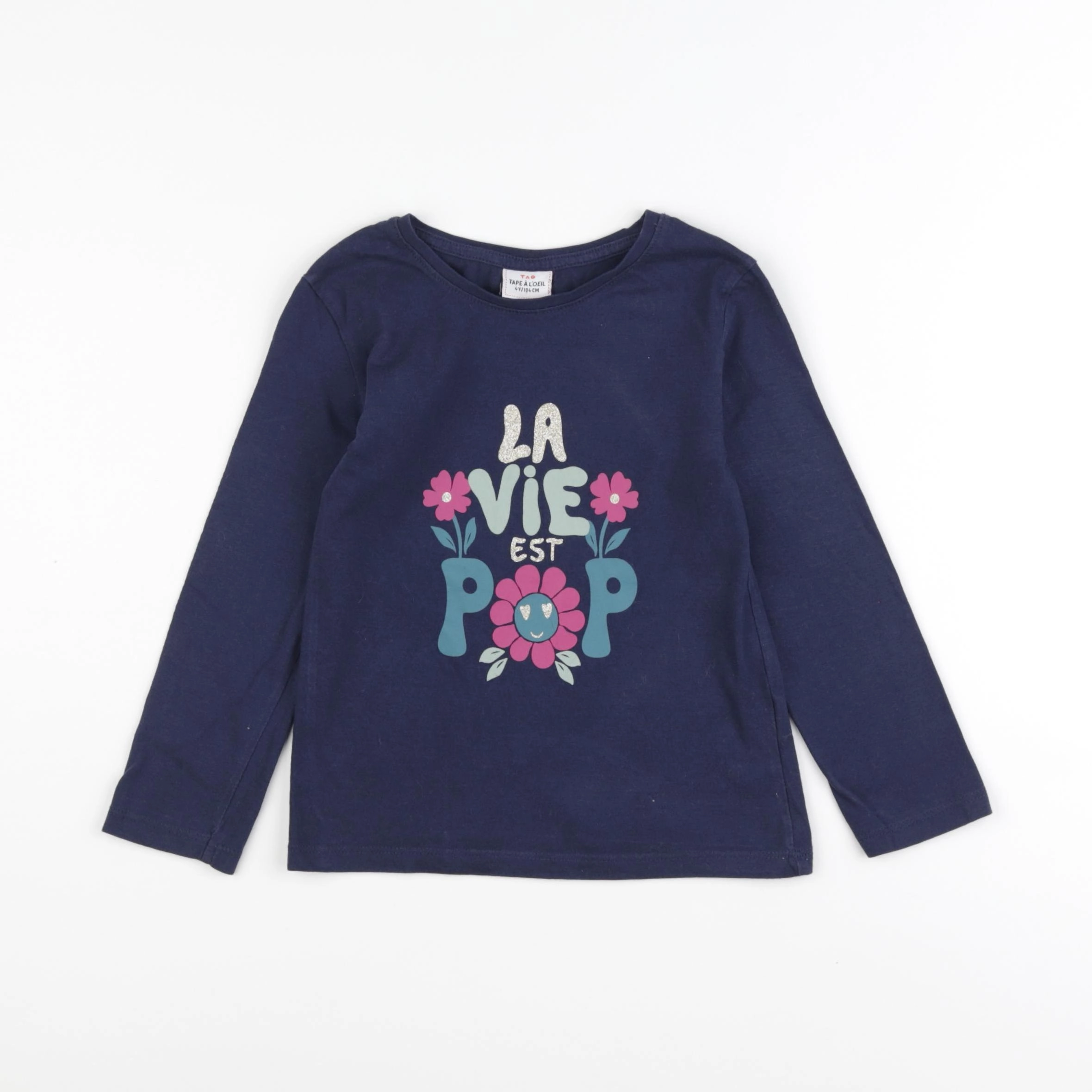 Tape à l'oeil - tee-shirt bleu - 4 ans
