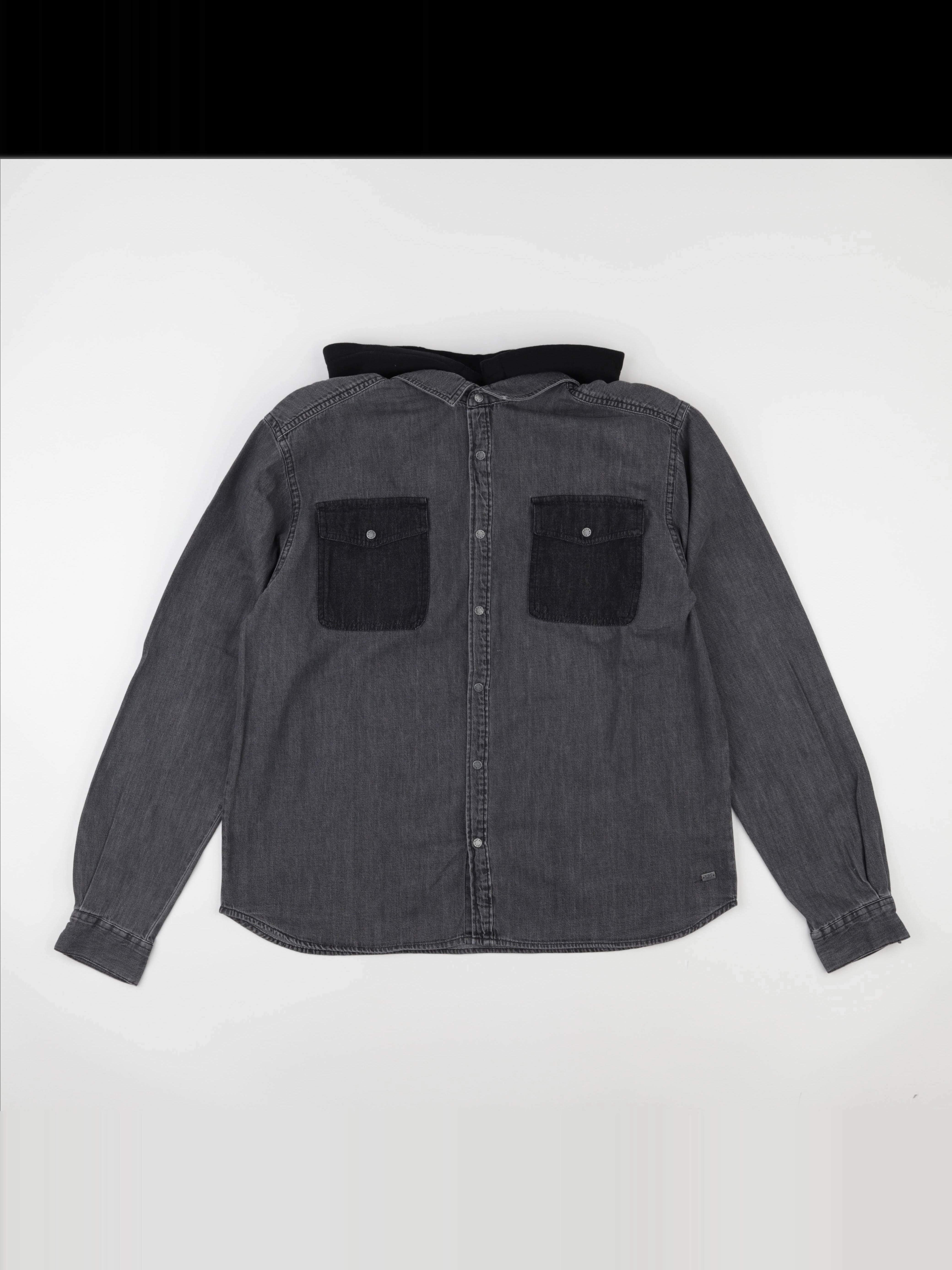 IKKS - chemise gris, noir - 16 ans