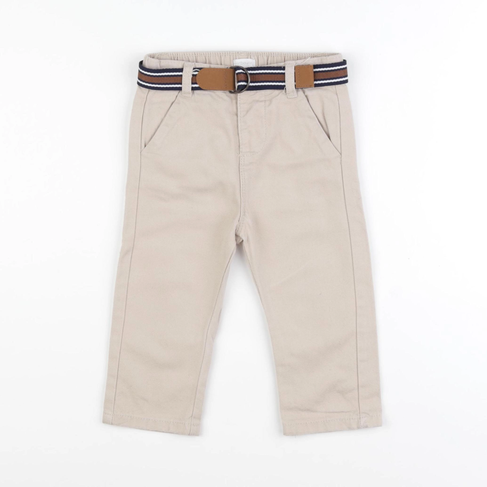 Vertbaudet - pantalon beige - 18 mois