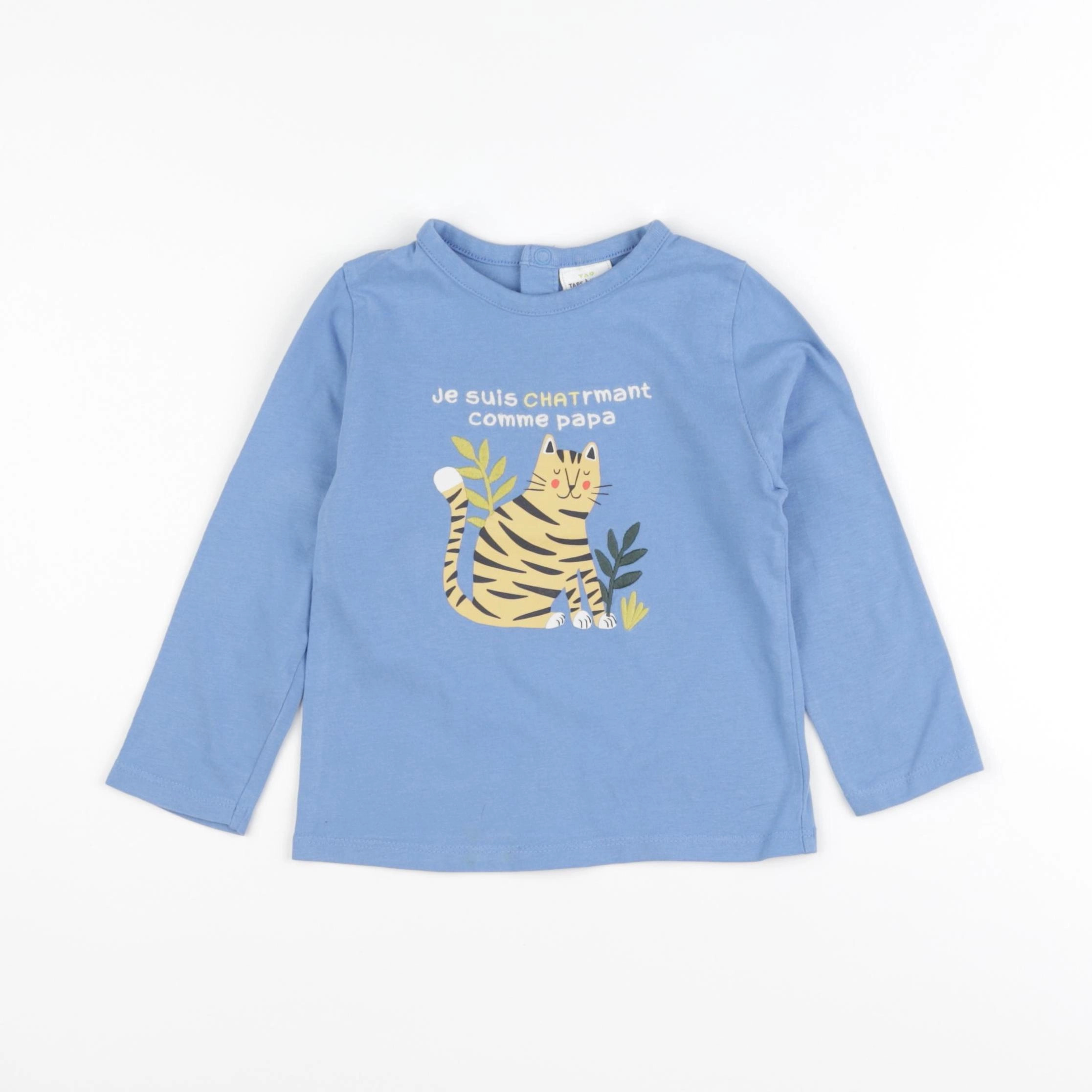 Tape à l'oeil - tee-shirt bleu - 24 mois