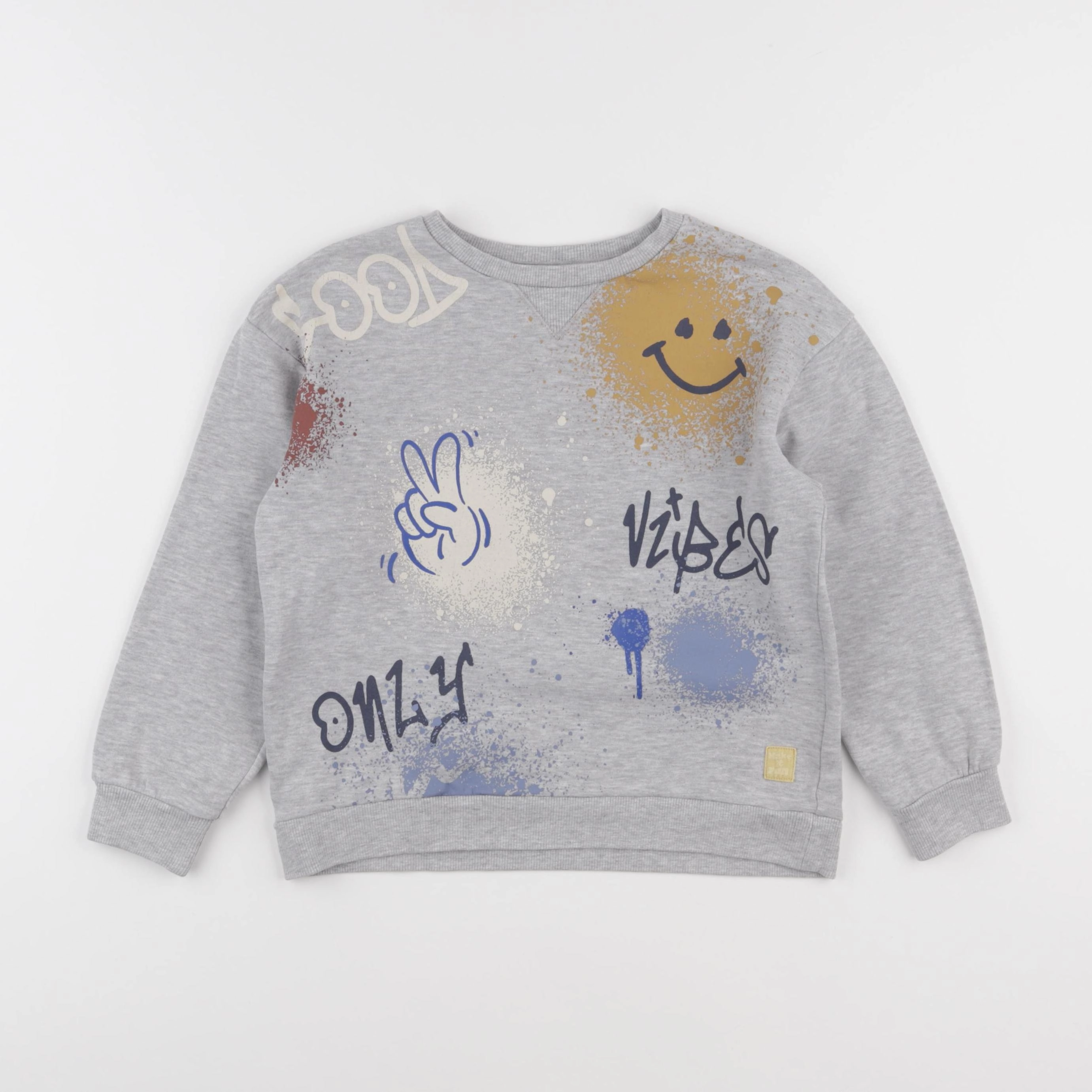 Vertbaudet - sweat gris - 6 ans