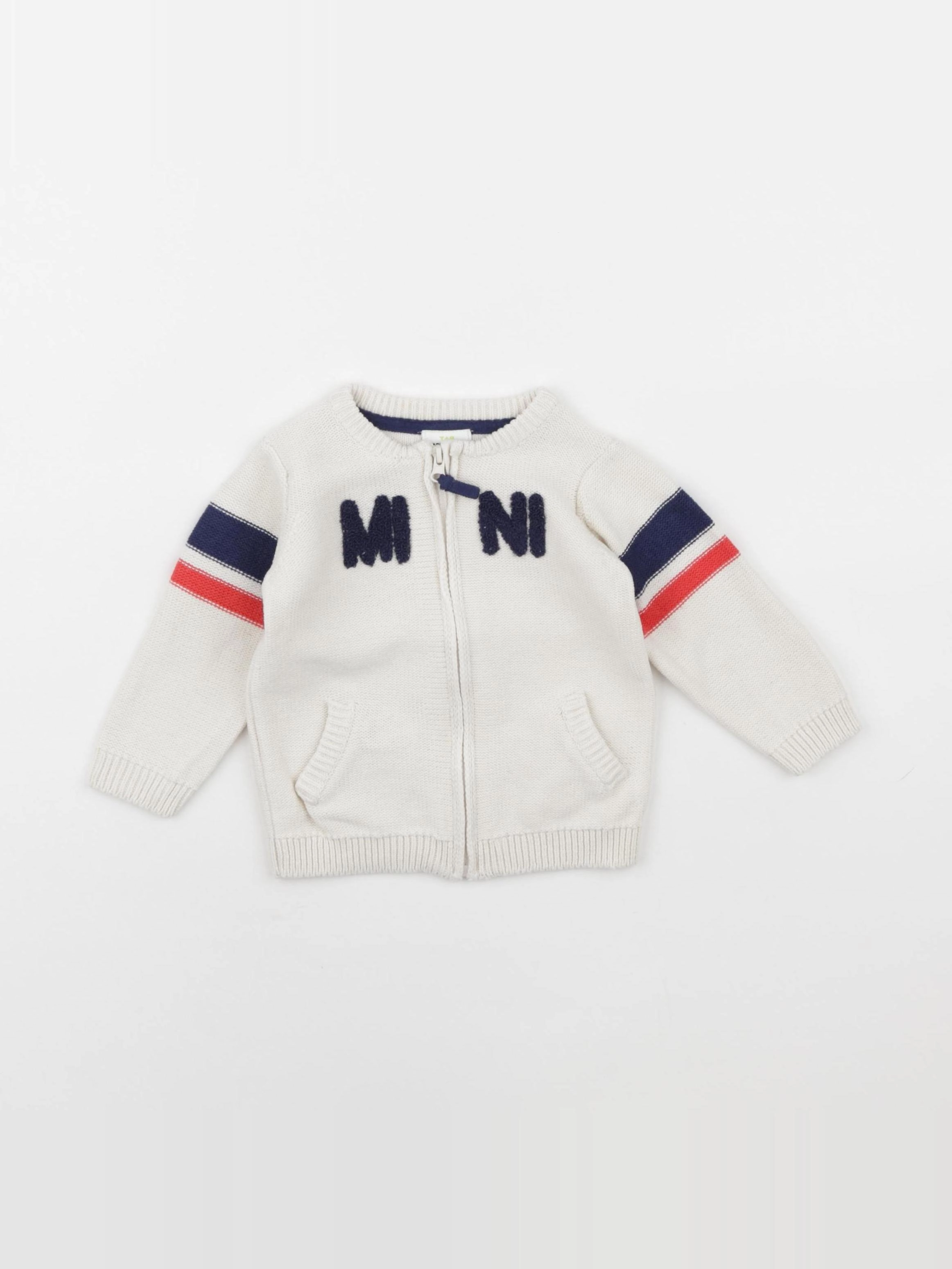 Tape à l'oeil - gilet beige, bleu - 9 mois