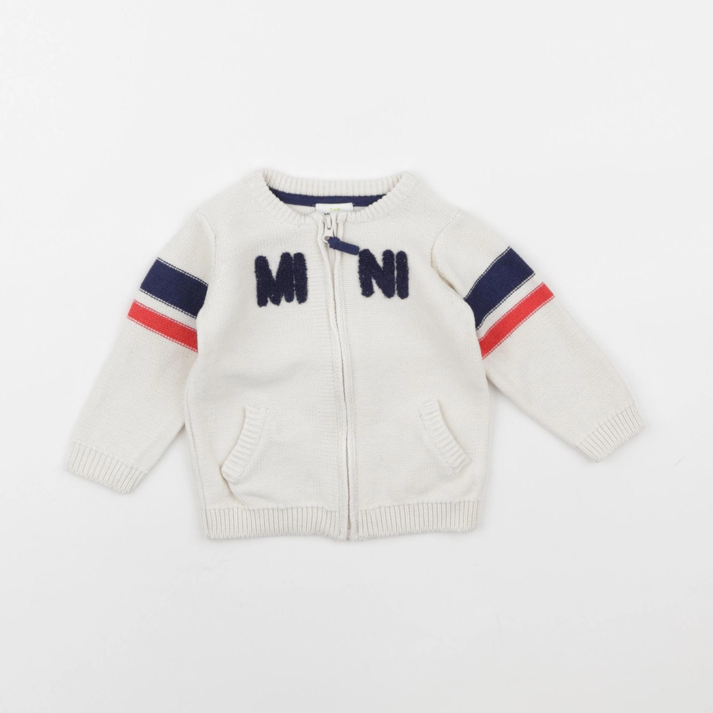 Tape à l'oeil - gilet beige, bleu - 9 mois