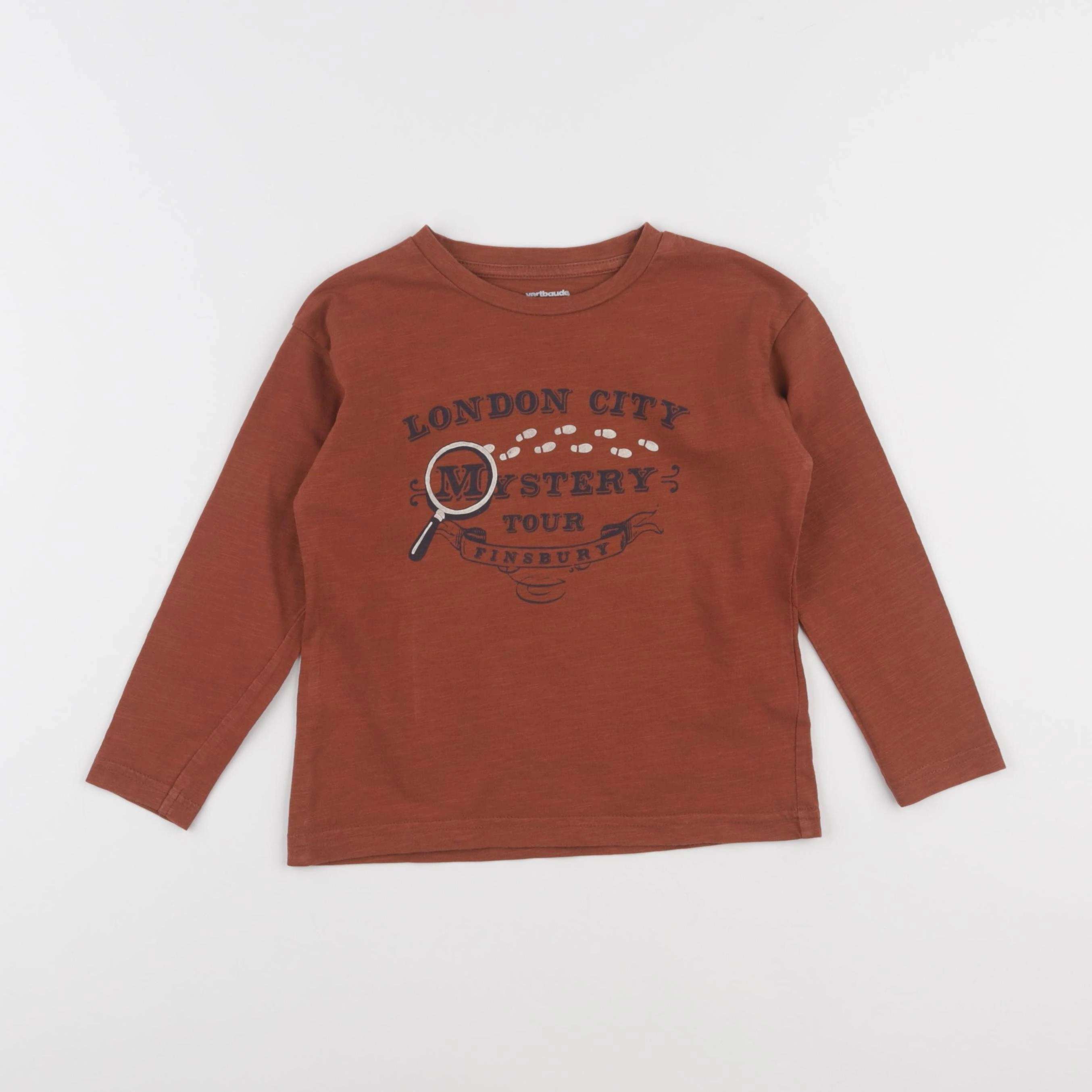 Vertbaudet - tee-shirt marron - 5 ans