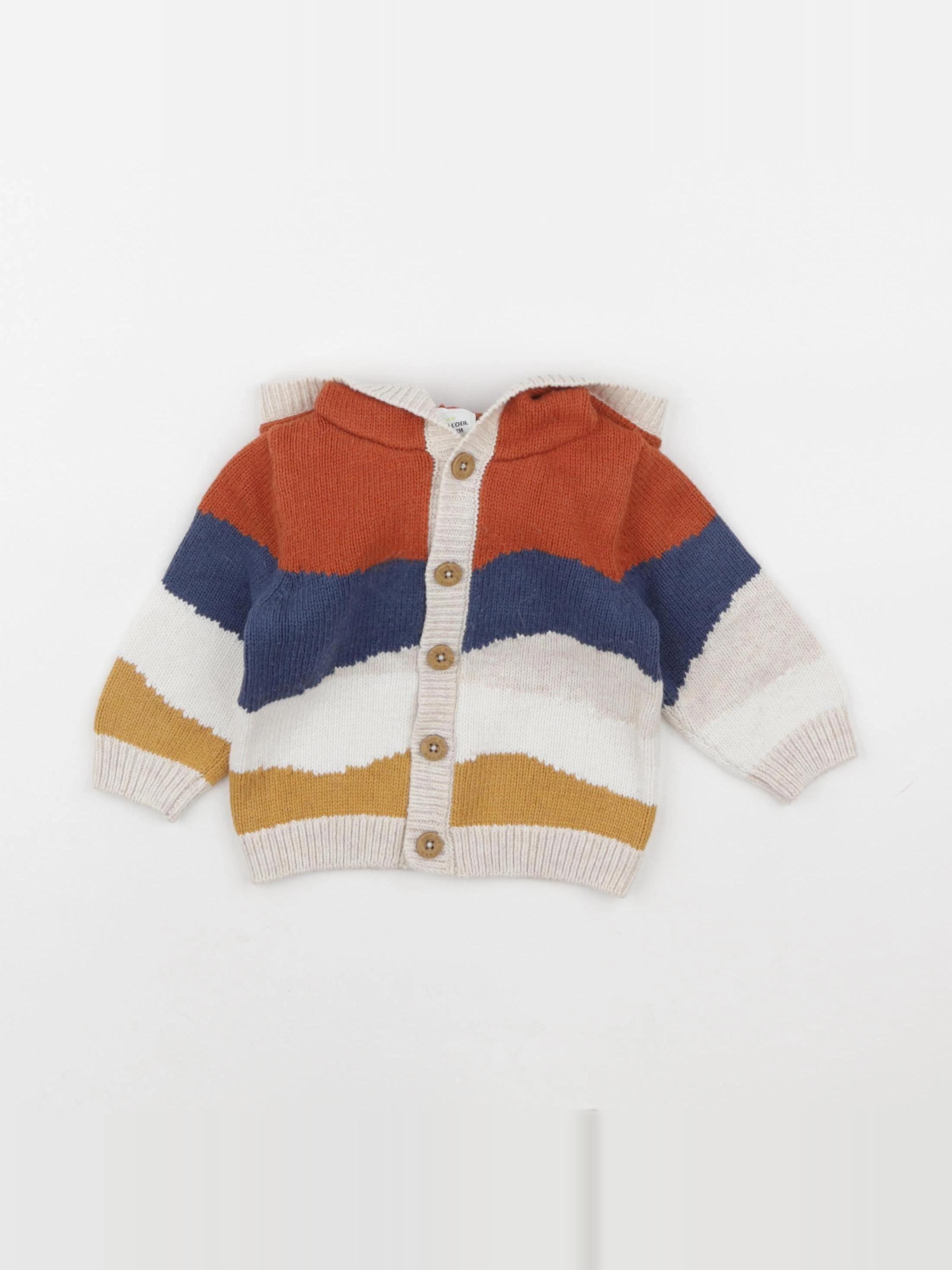 Tape à l'oeil - gilet multicolore - 6 mois