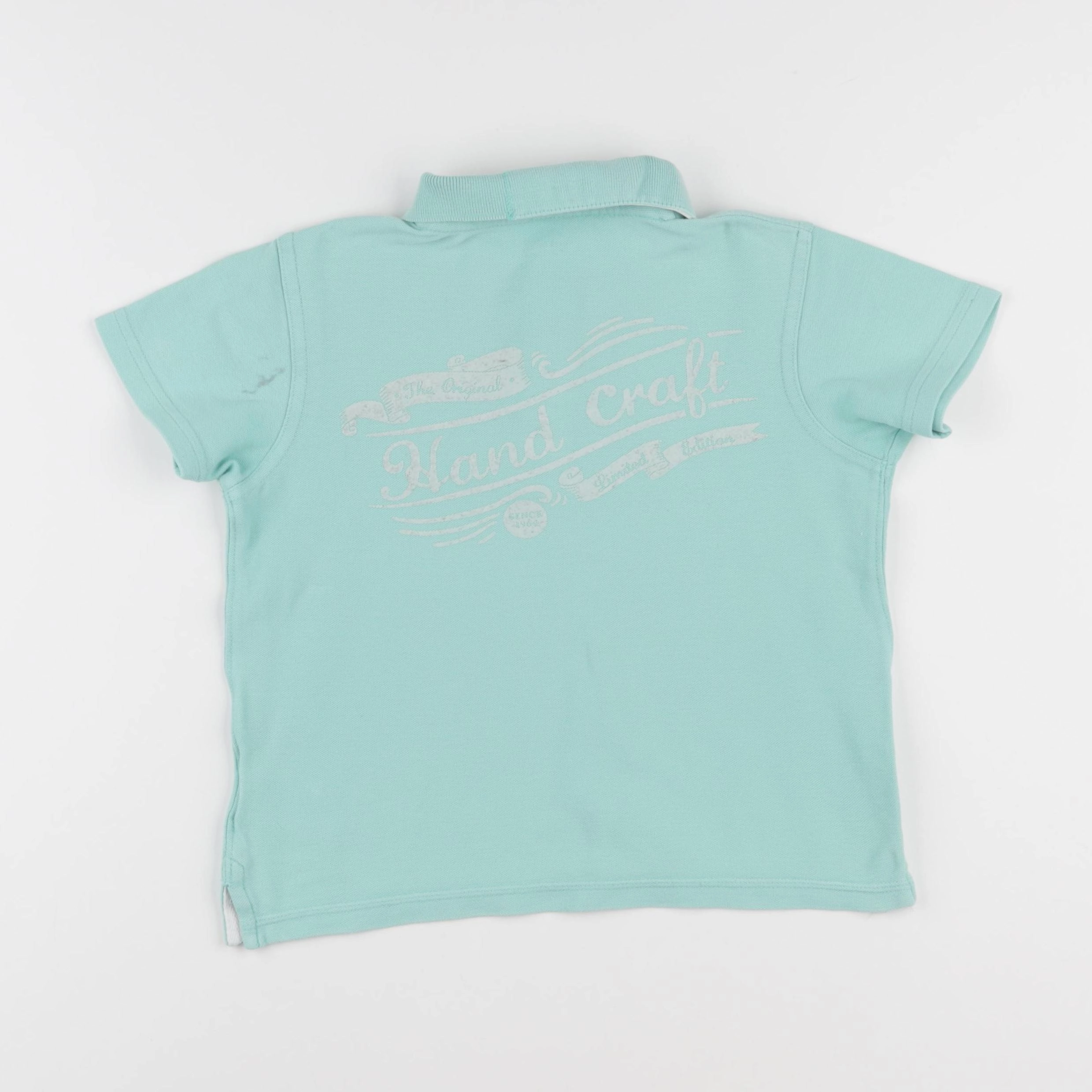 Vertbaudet - polo imprimé au dos vert - 6 ans