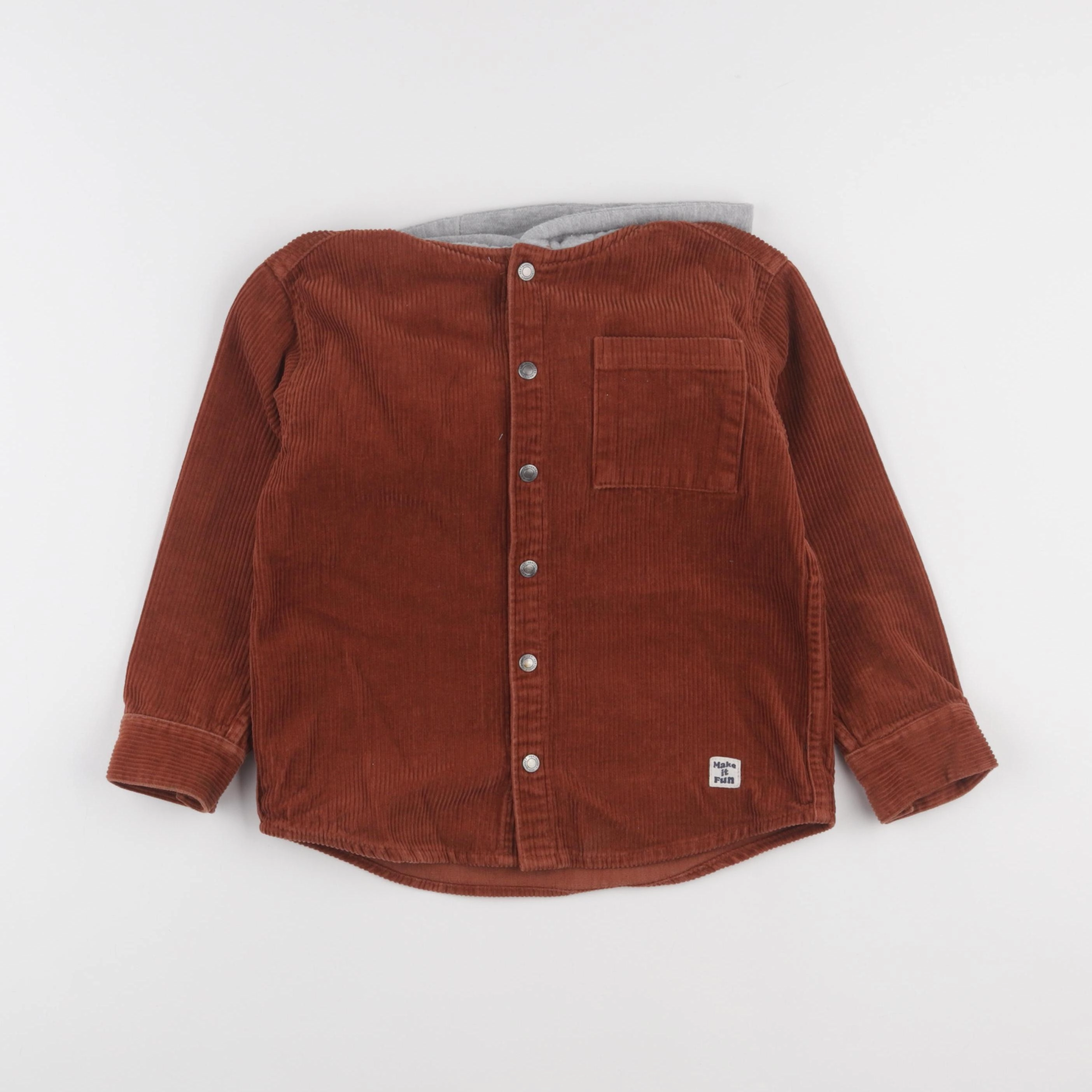 Vertbaudet - veste gris, marron - 6 ans