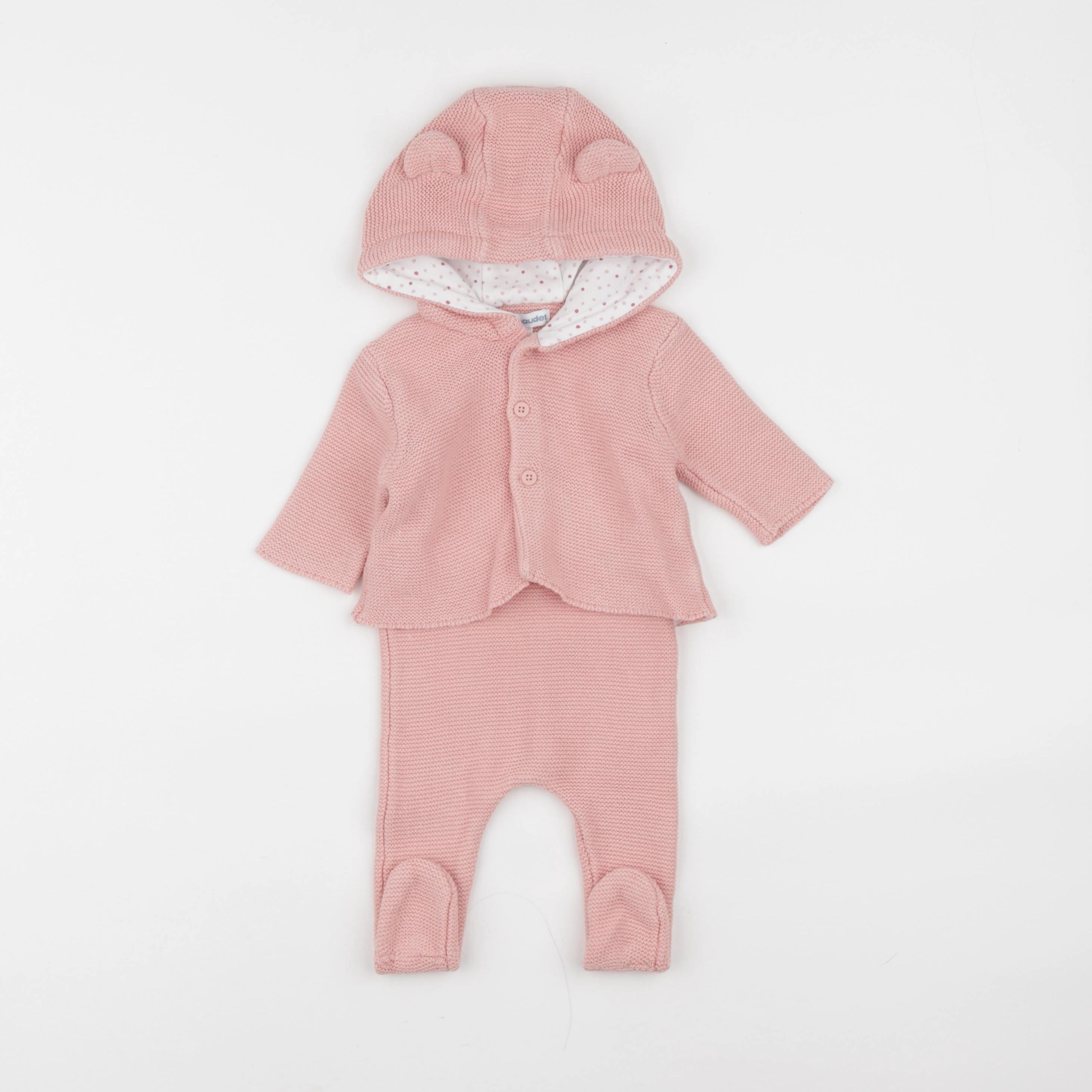 Vertbaudet - ensemble rose - 1 mois