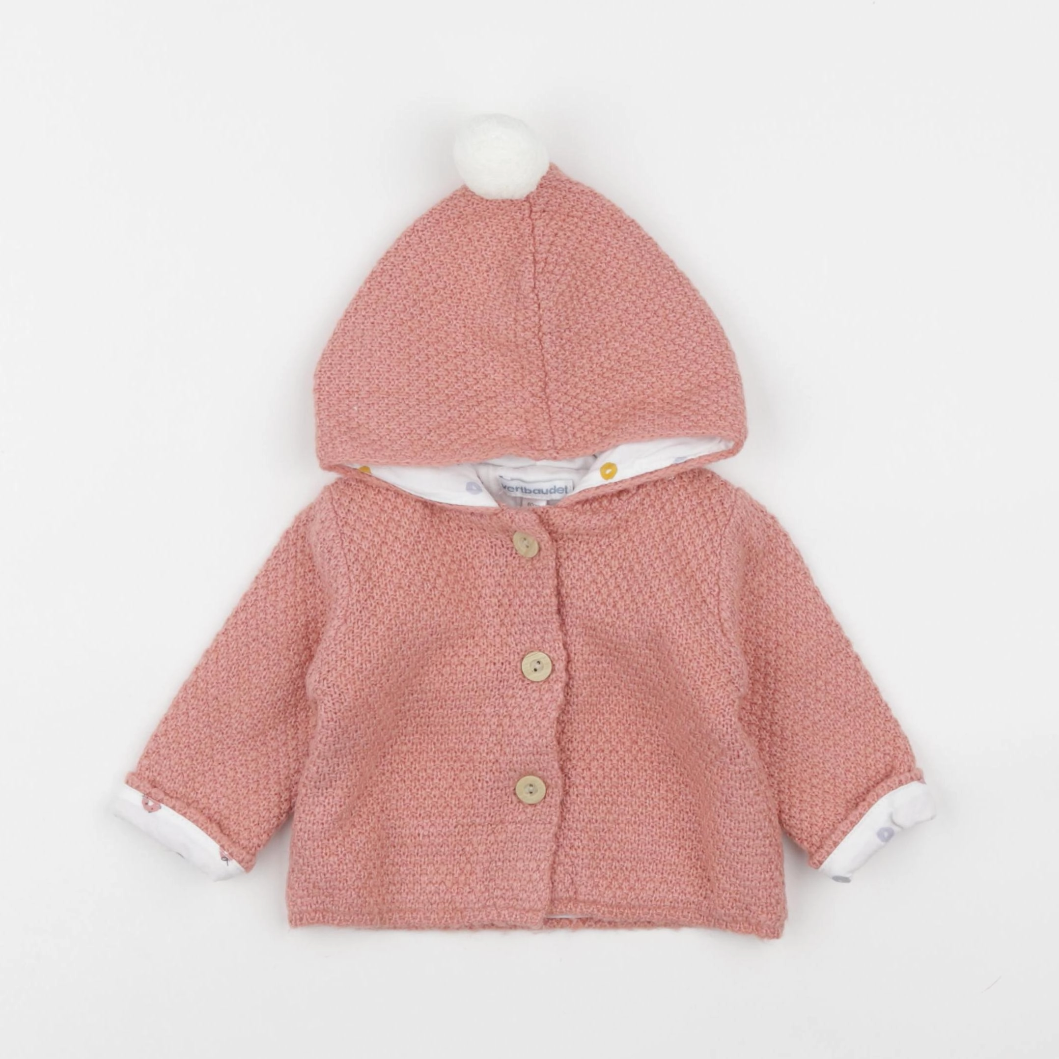 Vertbaudet - gilet rose - 3 mois