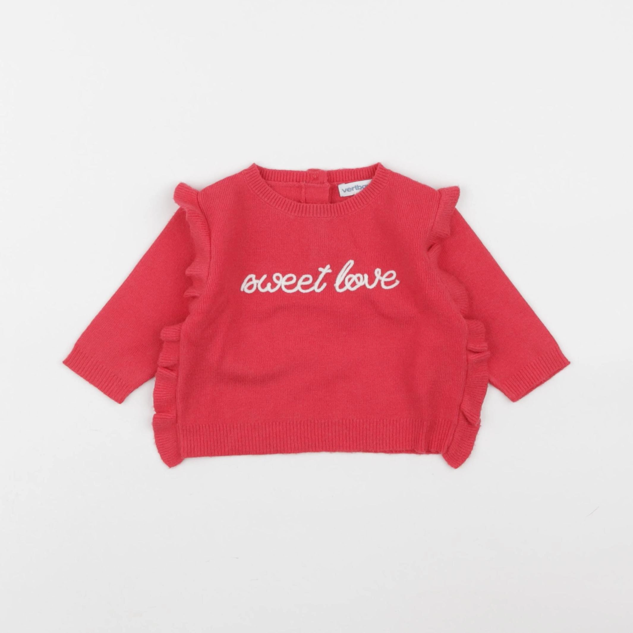Vertbaudet - pull rose - 3 mois