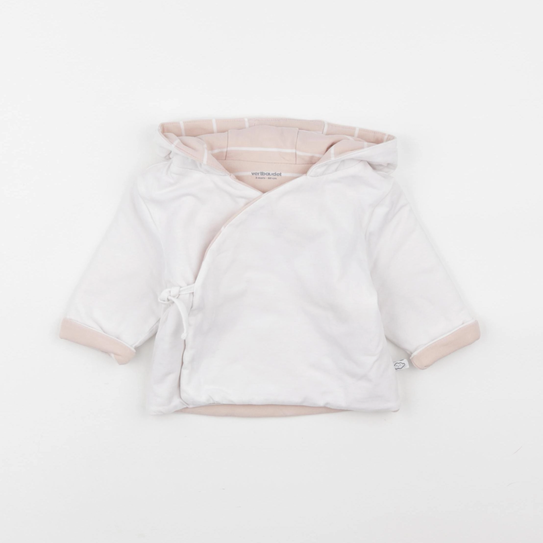 Vertbaudet - gilet blanc - 3 mois