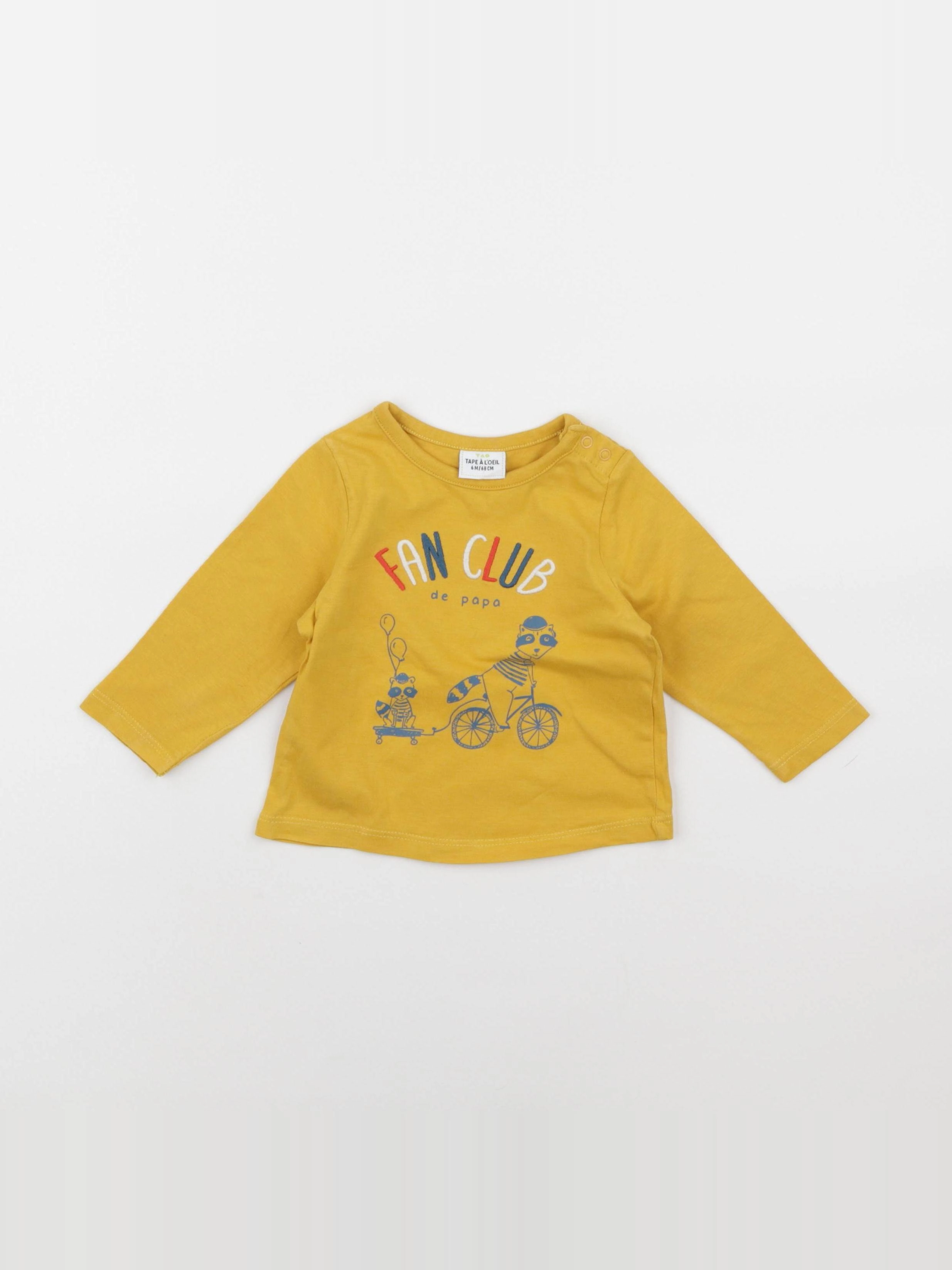 Tape à l'oeil - tee-shirt jaune - 6 mois