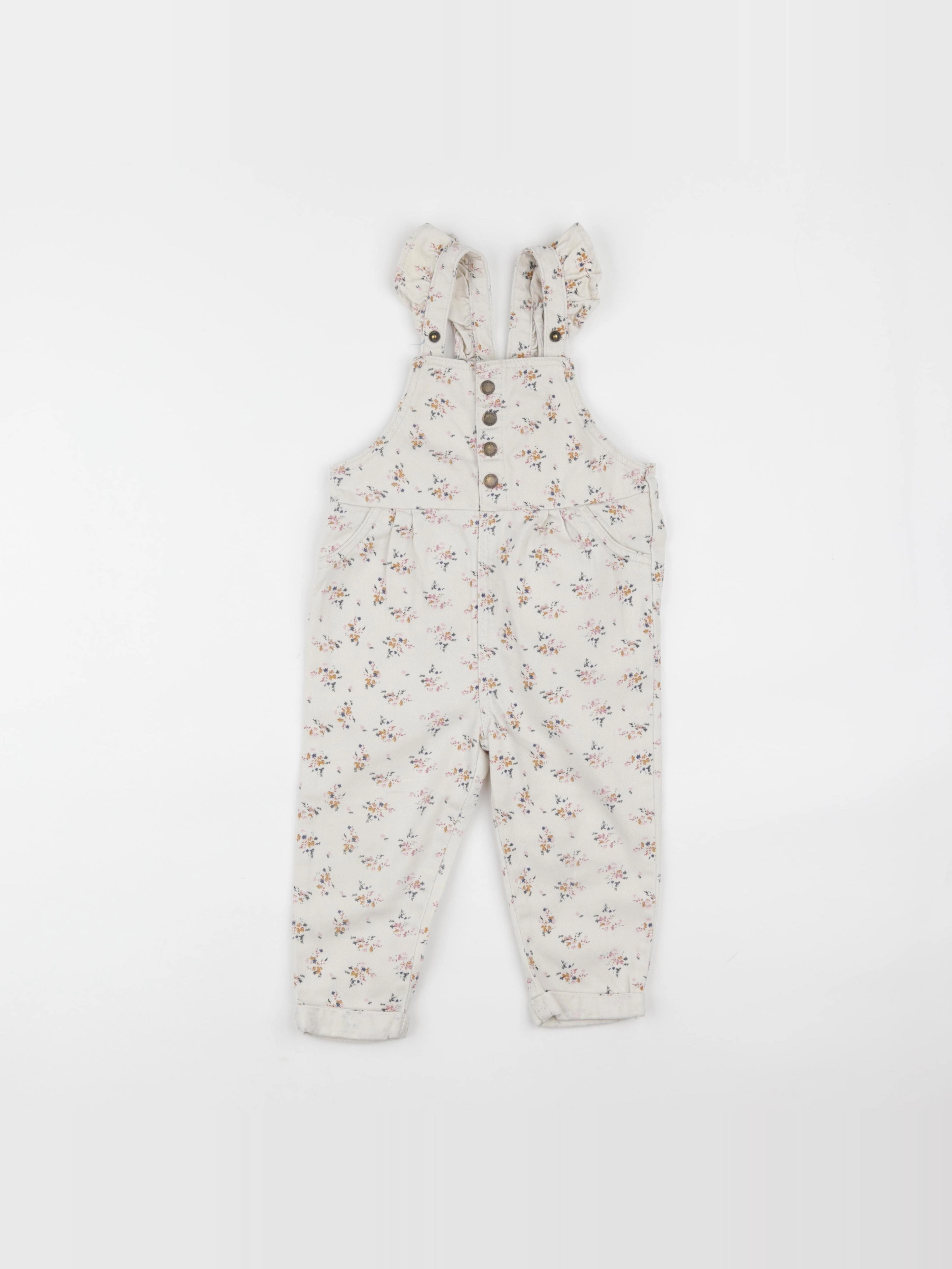 Vertbaudet - salopette beige - 24 mois