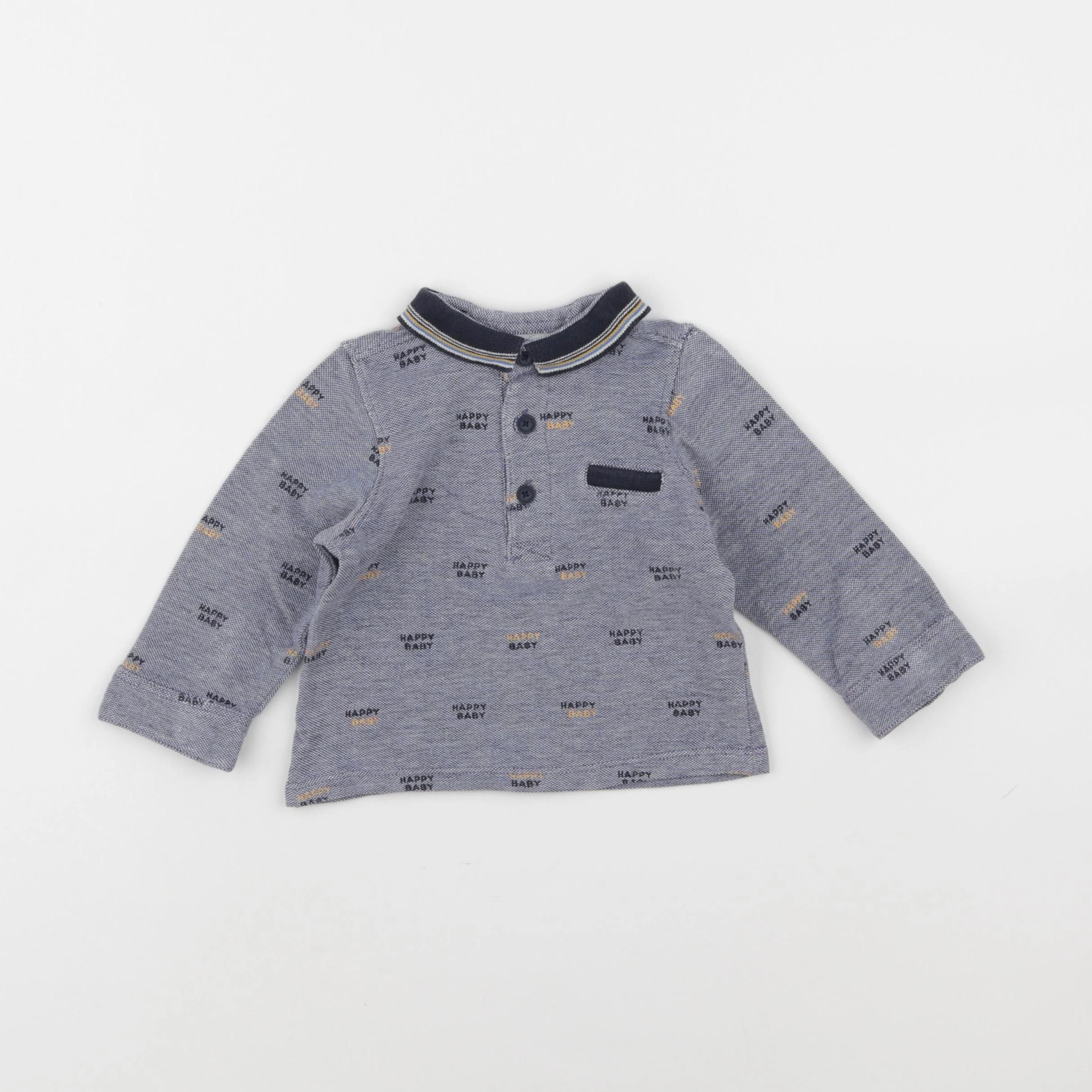 Tape à l'oeil - polo gris - 9 mois