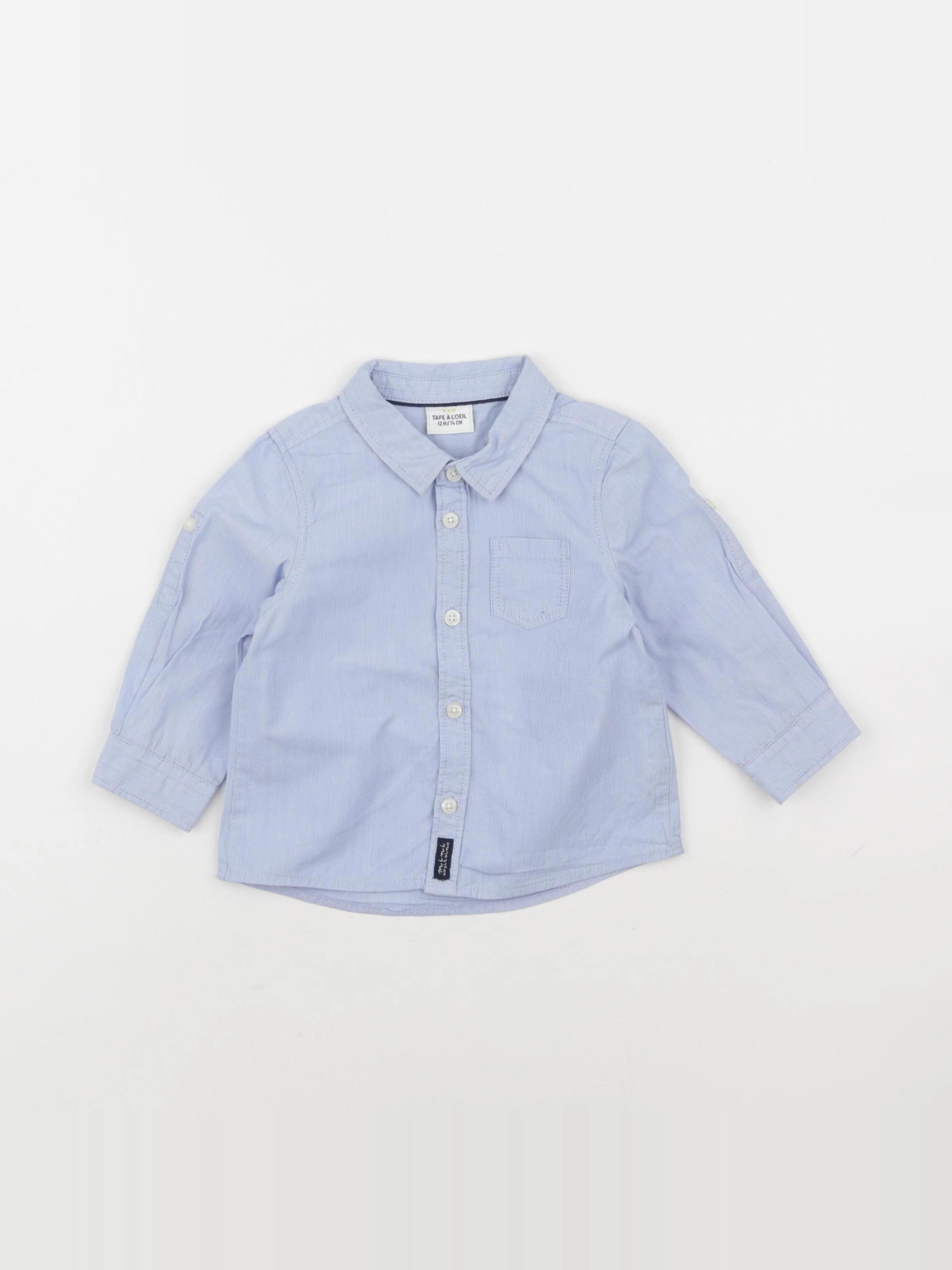 Tape à l'oeil - chemise bleu - 9 mois