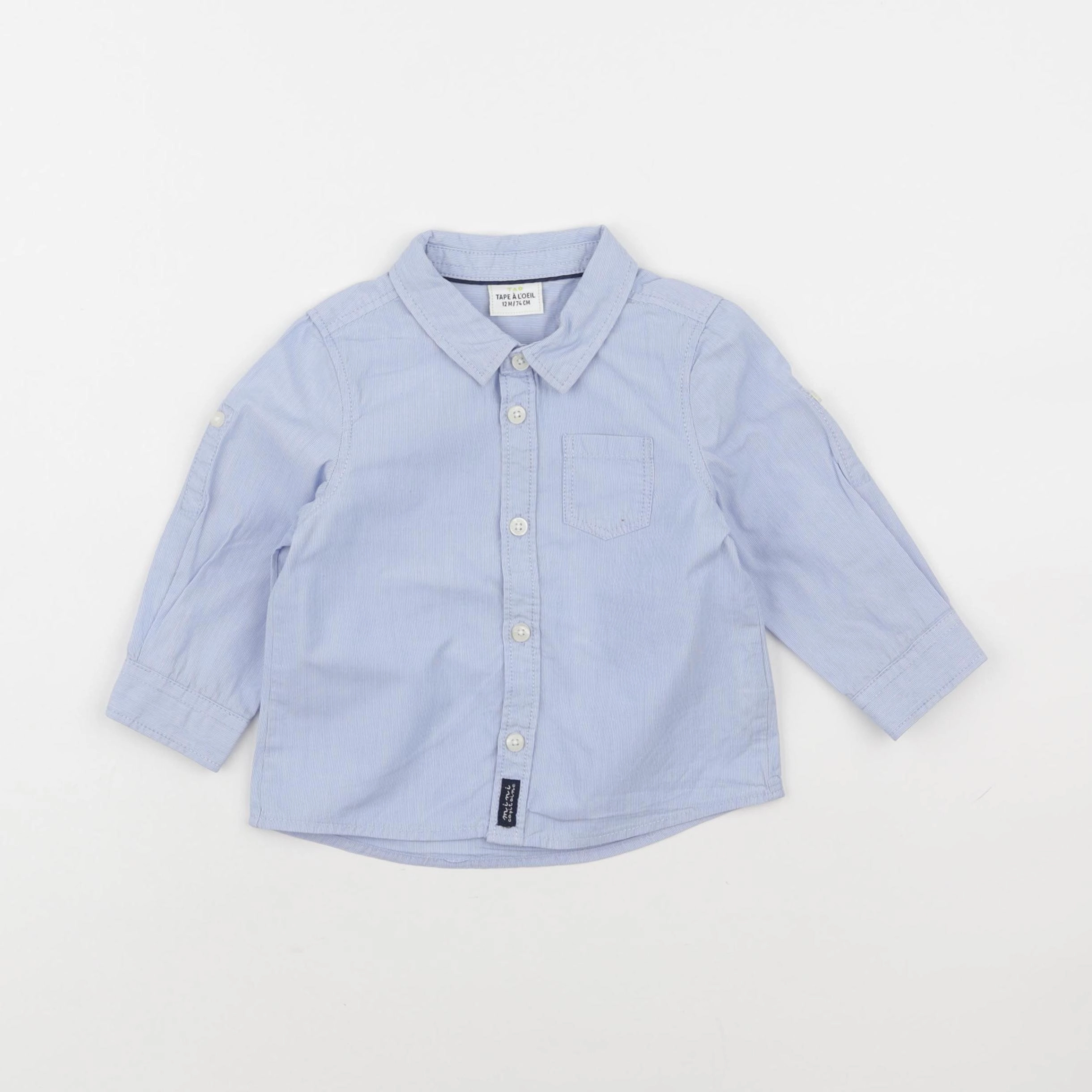 Tape à l'oeil - chemise bleu - 12 mois