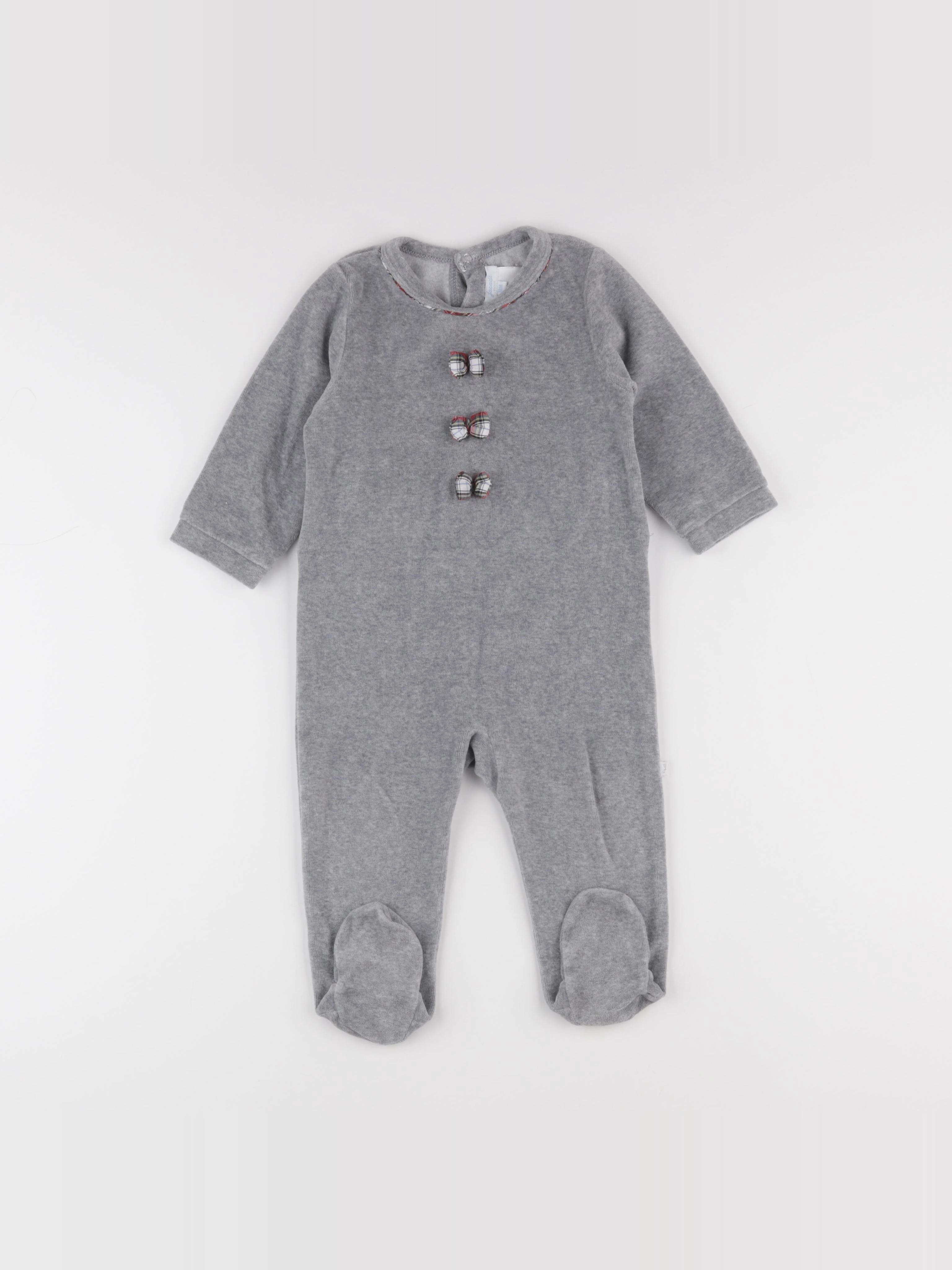 Jacadi - pyjama velours gris - 18 mois