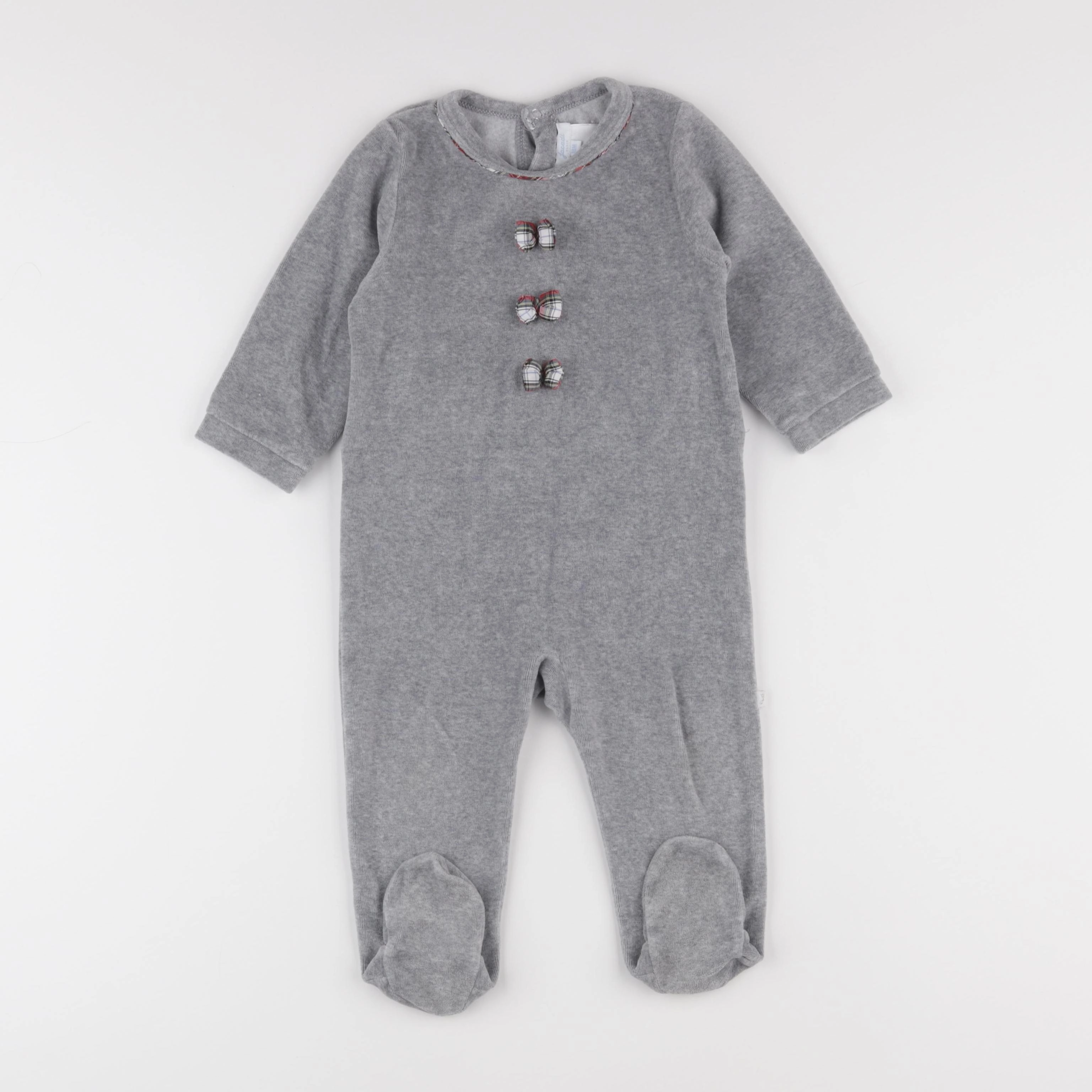 Jacadi - pyjama velours gris - 18 mois