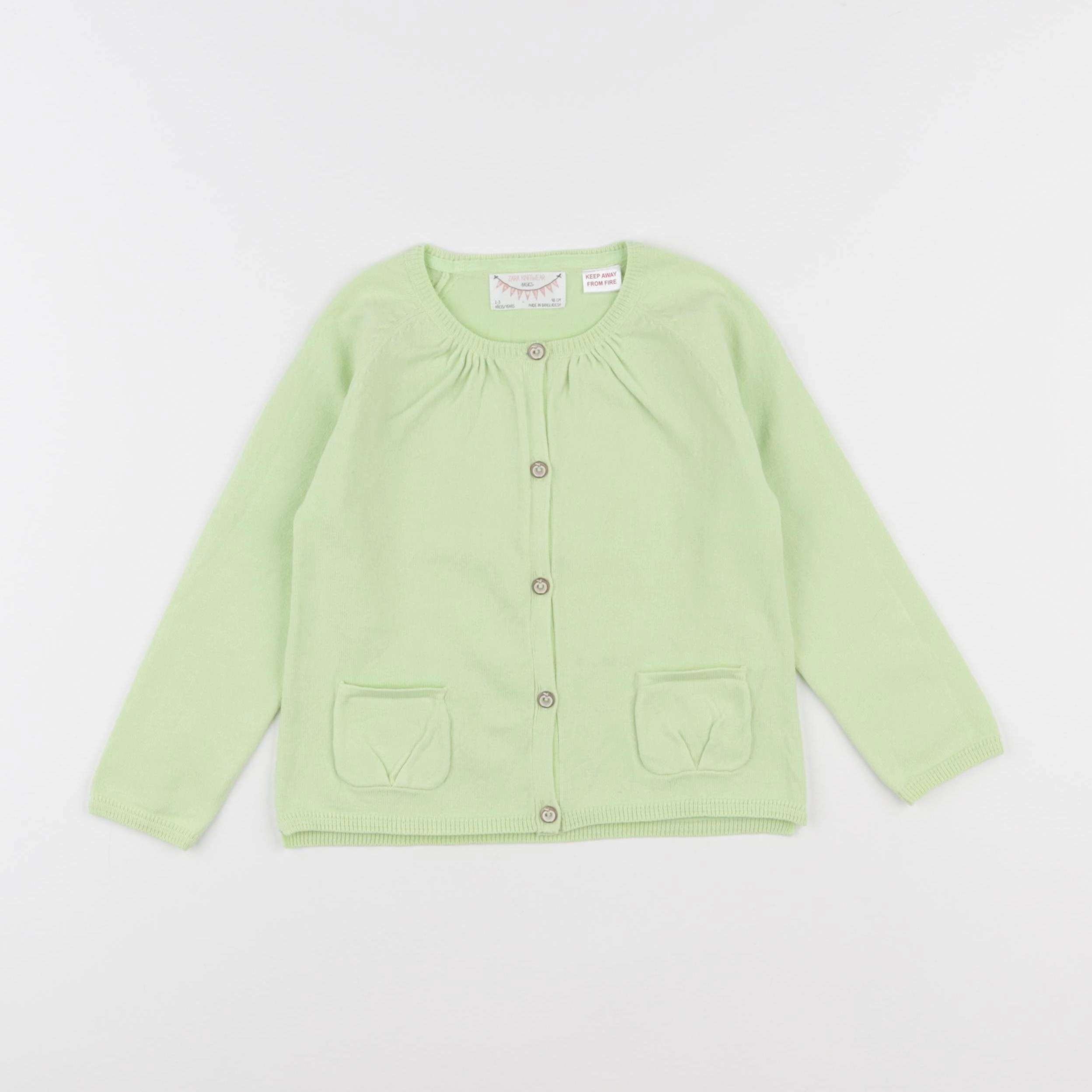 Zara - gilet vert - 2/3 ans