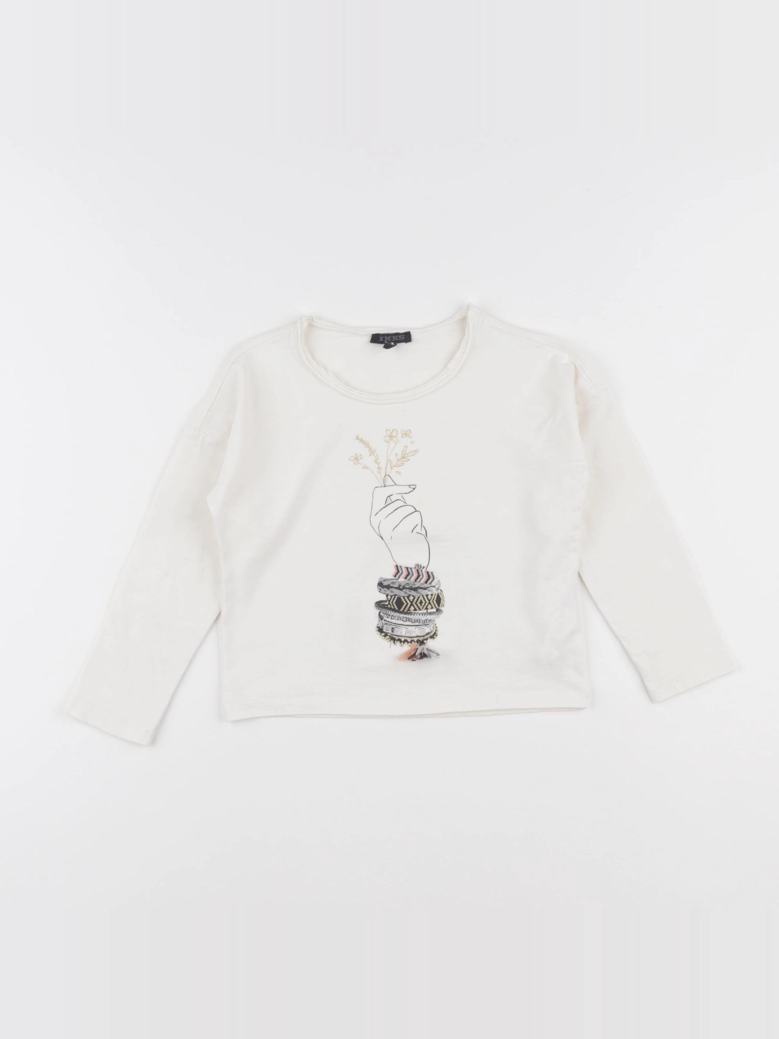 IKKS - tee-shirt blanc - 4 ans