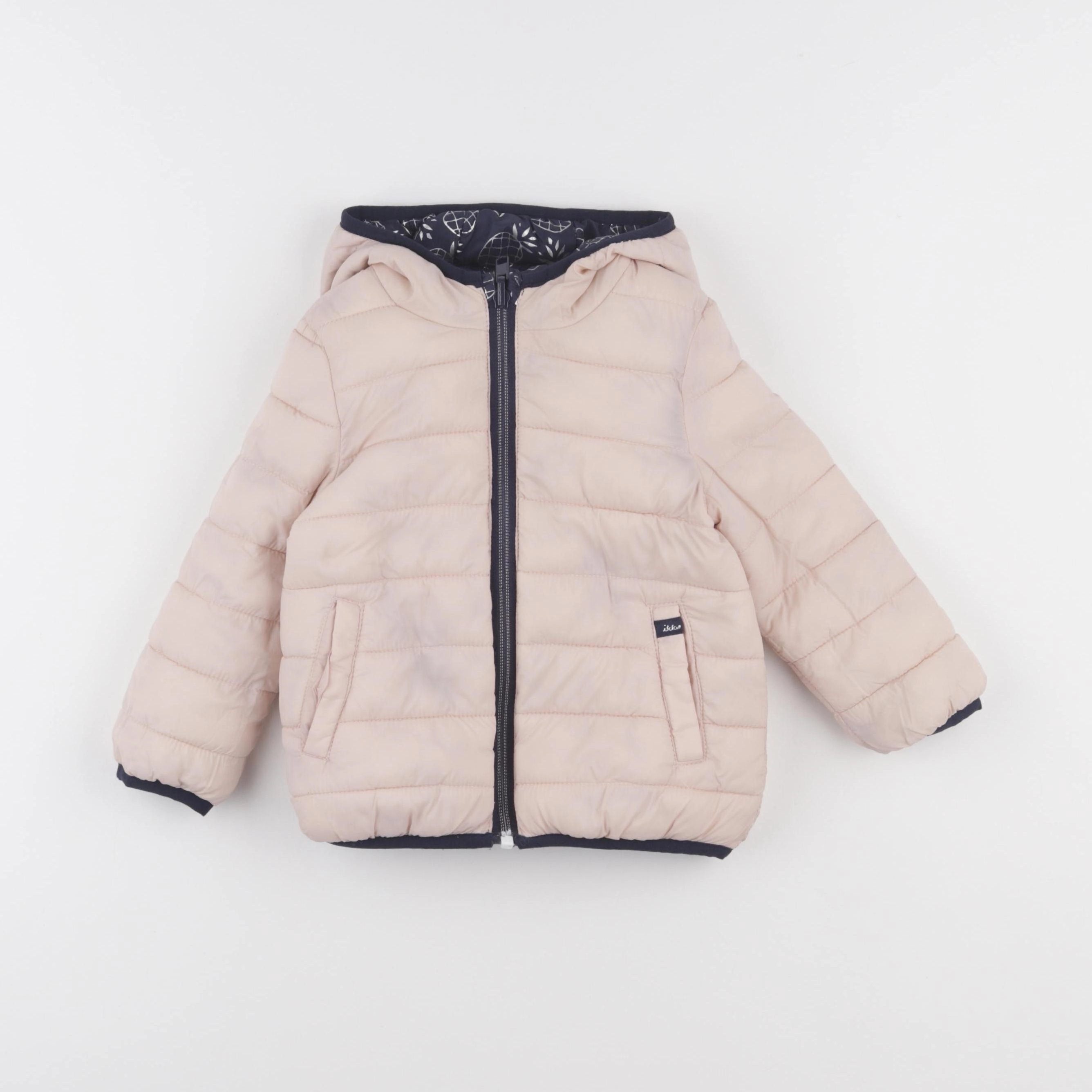 IKKS - doudoune réversible bleu, rose - 2 ans