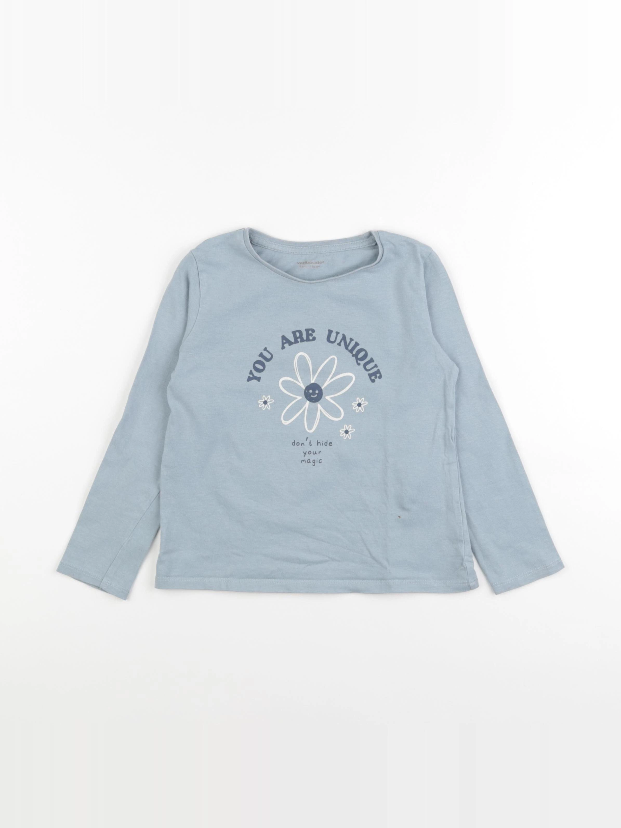 Vertbaudet - tee-shirt bleu - 5 ans