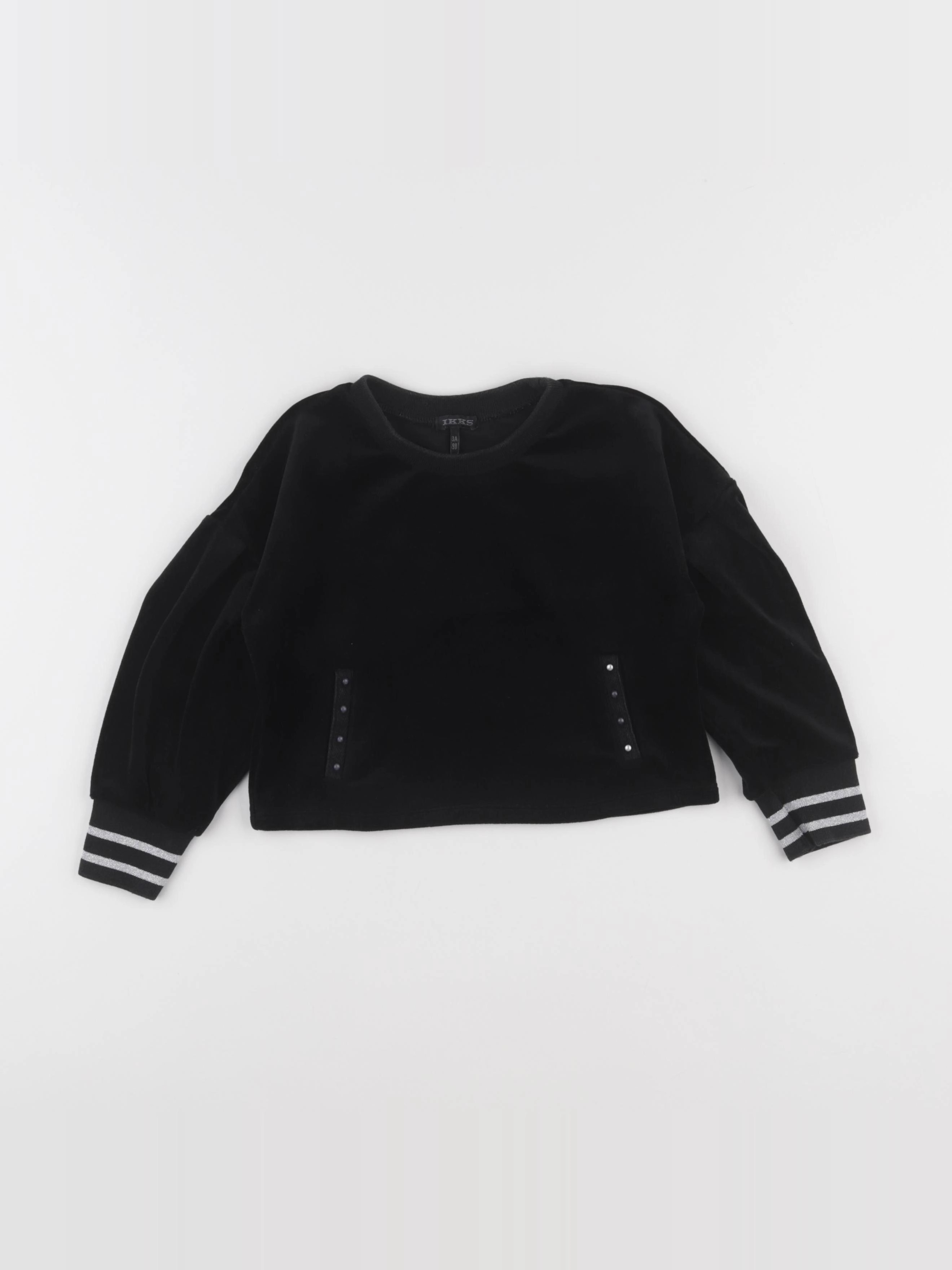 IKKS - pull noir, argent - 3 ans
