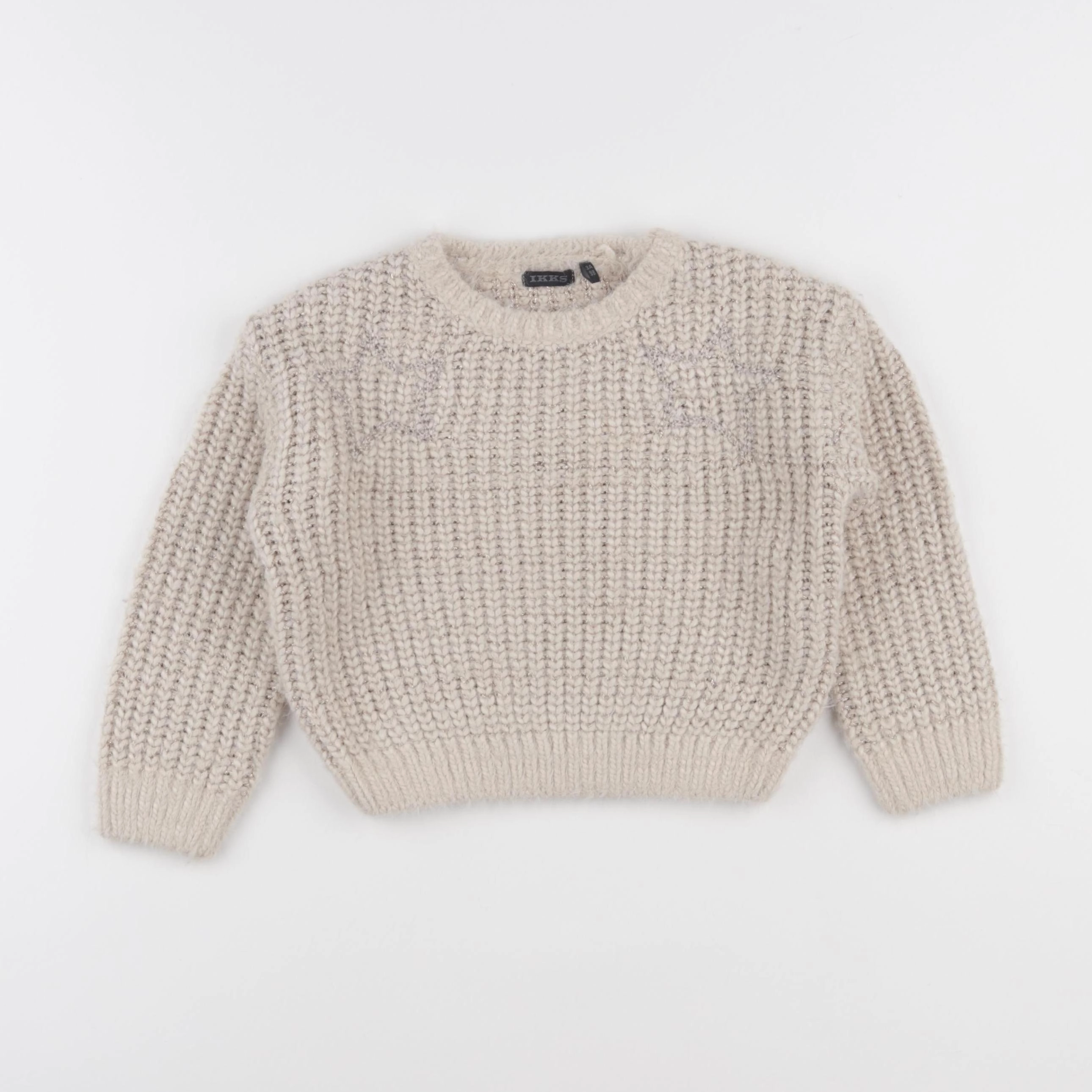 IKKS - pull beige, or - 3 ans