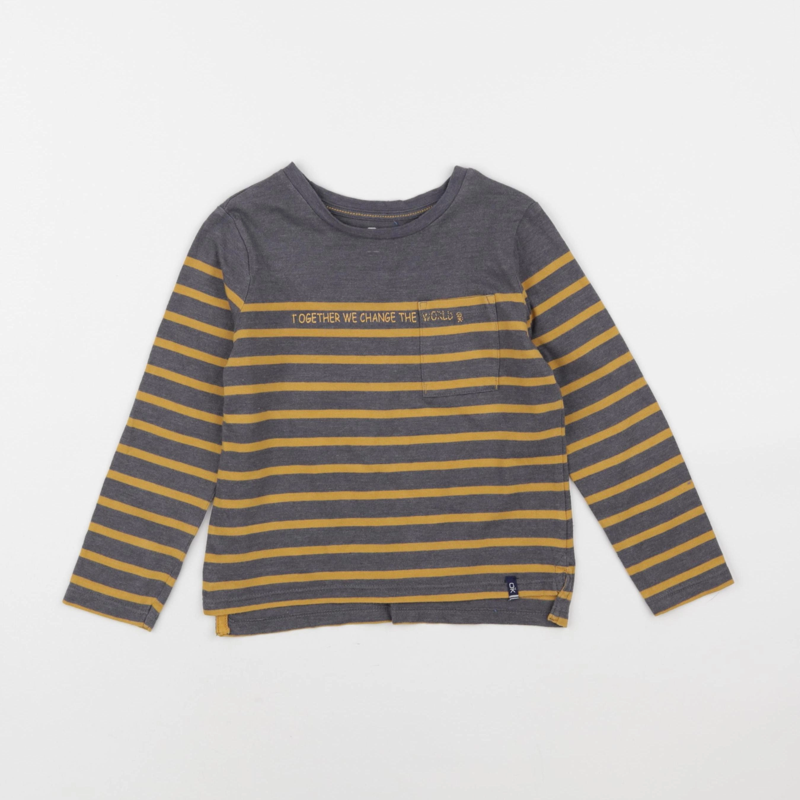 Okaidi - tee-shirt gris - 4 ans