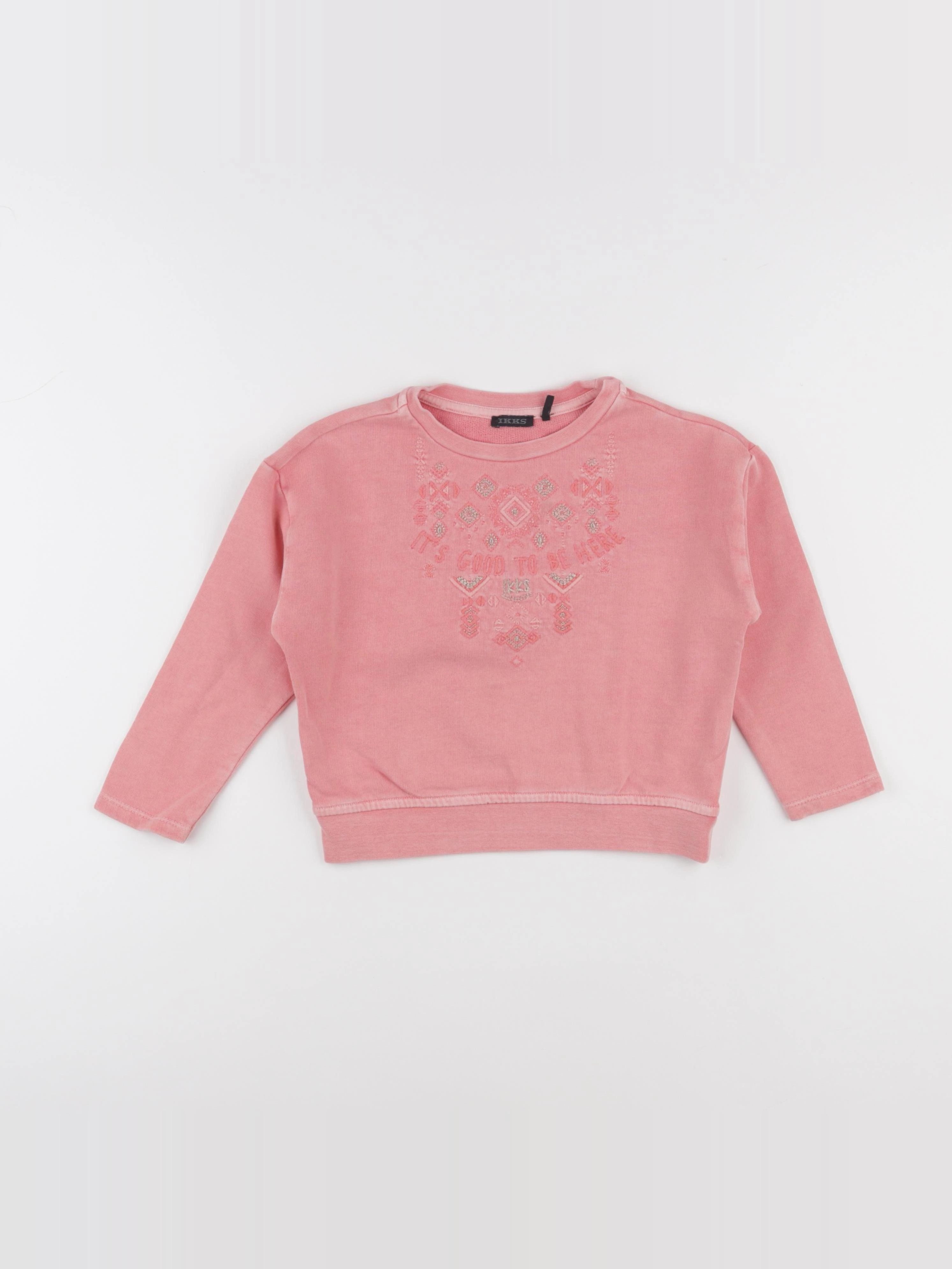 IKKS - sweat rose - 4 ans