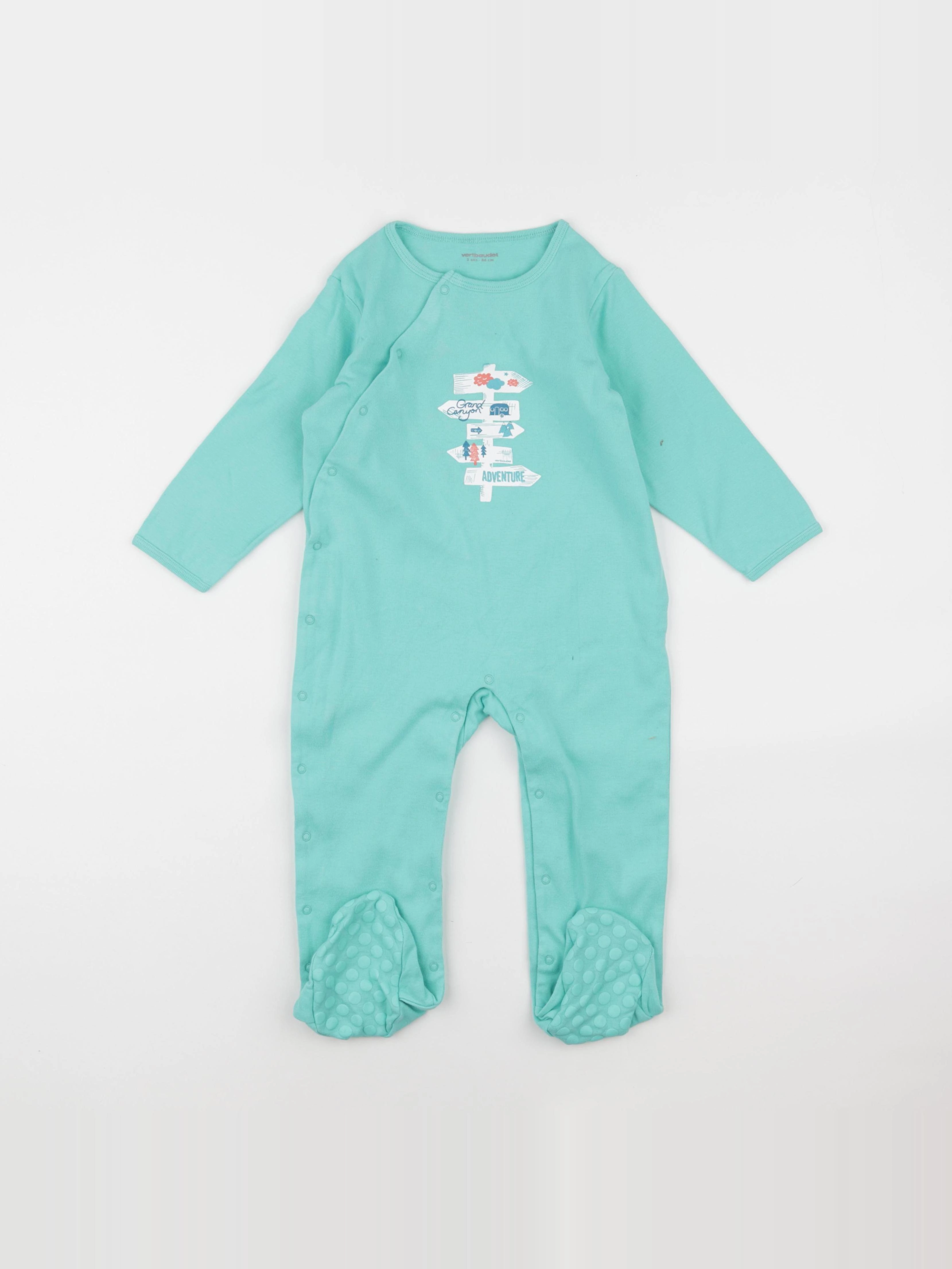 Vertbaudet - pyjama coton bleu - 2 ans