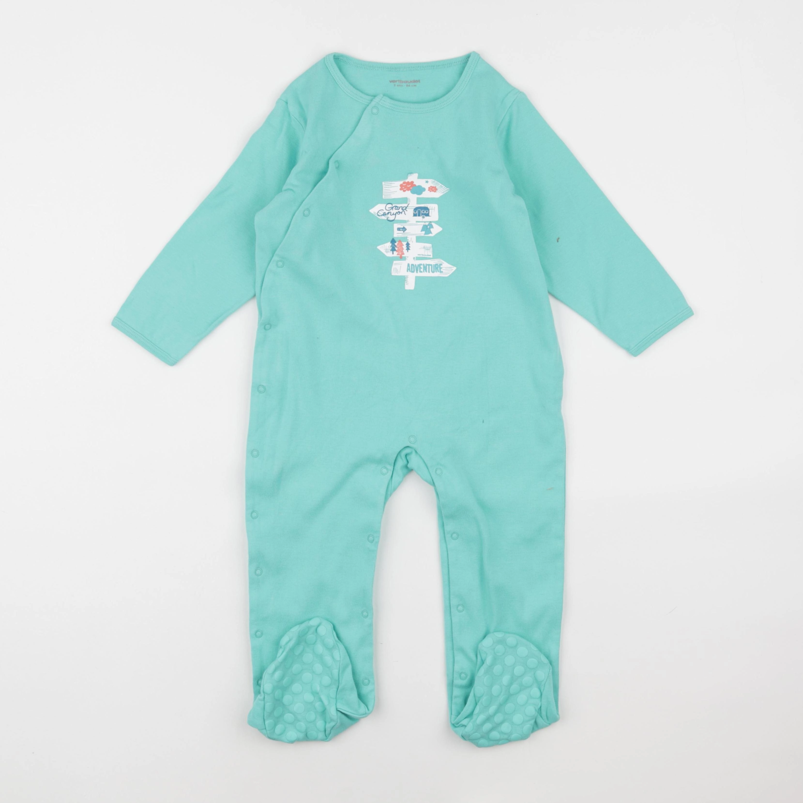 Vertbaudet - pyjama coton bleu - 2 ans