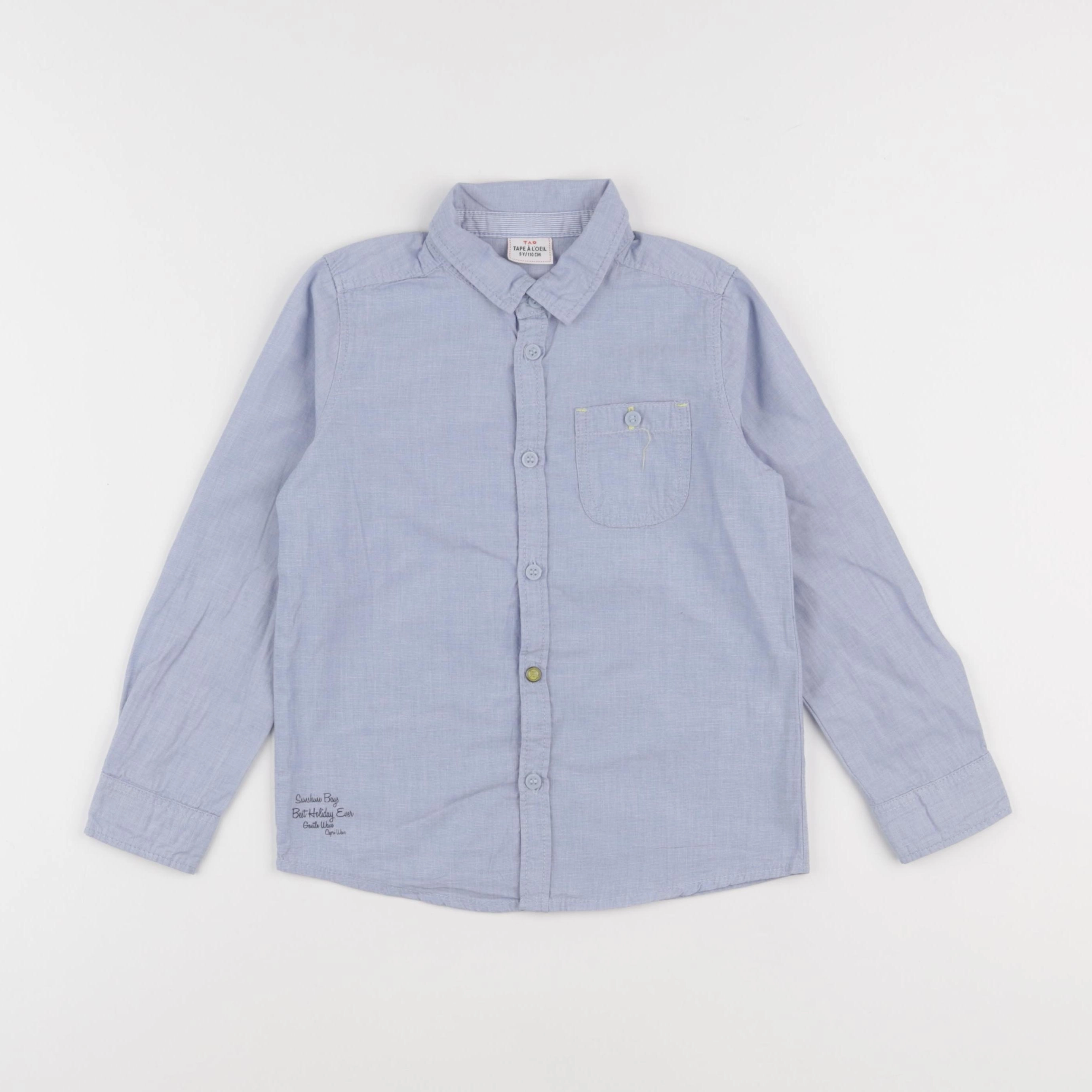 Tape à l'oeil - chemise bleu - 5 ans