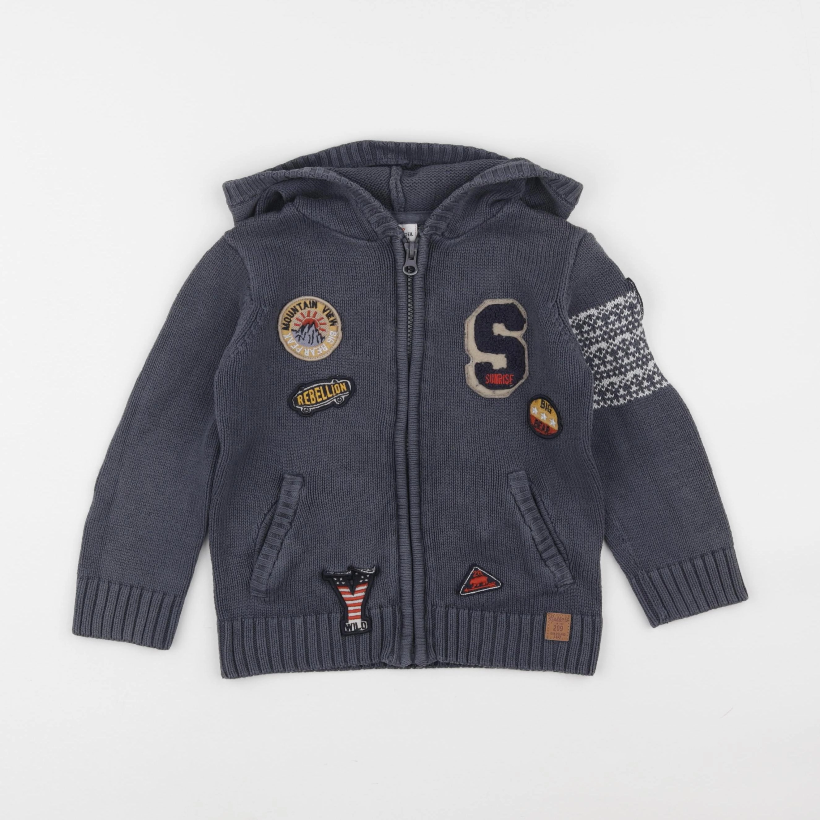Tape à l'oeil - gilet gris - 4 ans