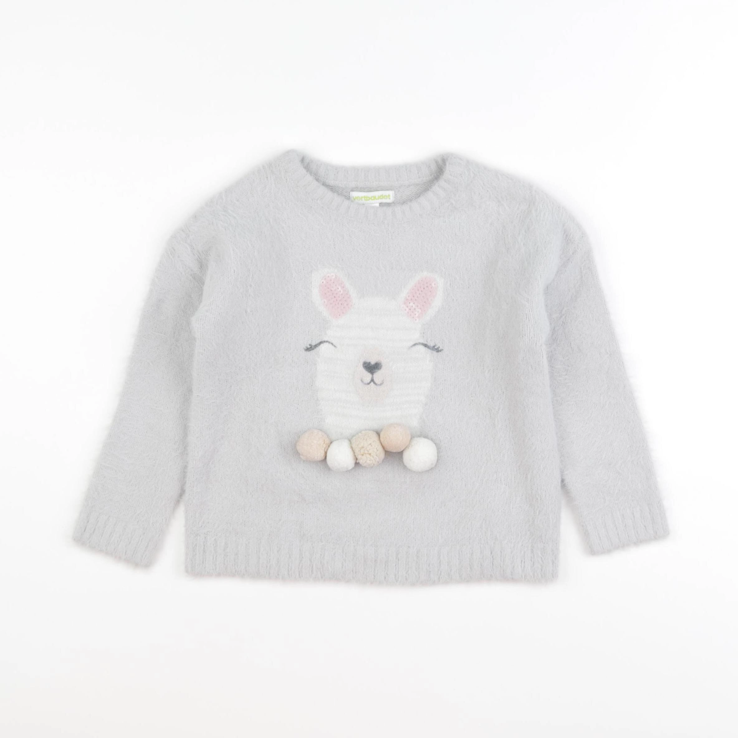Vertbaudet - pull gris - 4 ans